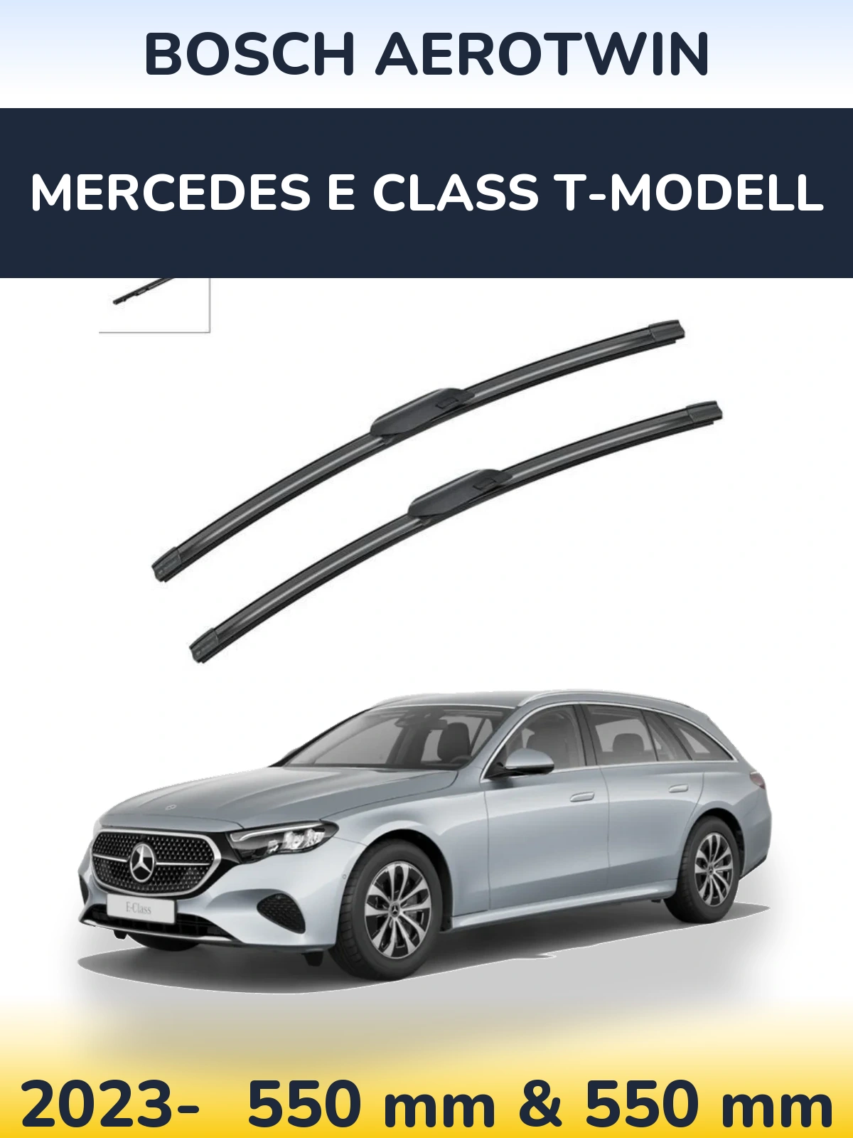 Komplet przednich wycieraczek BOSCH AeroTwin 550 & 550 mm do Mercedes Klasa E T-Modell 2023-2026