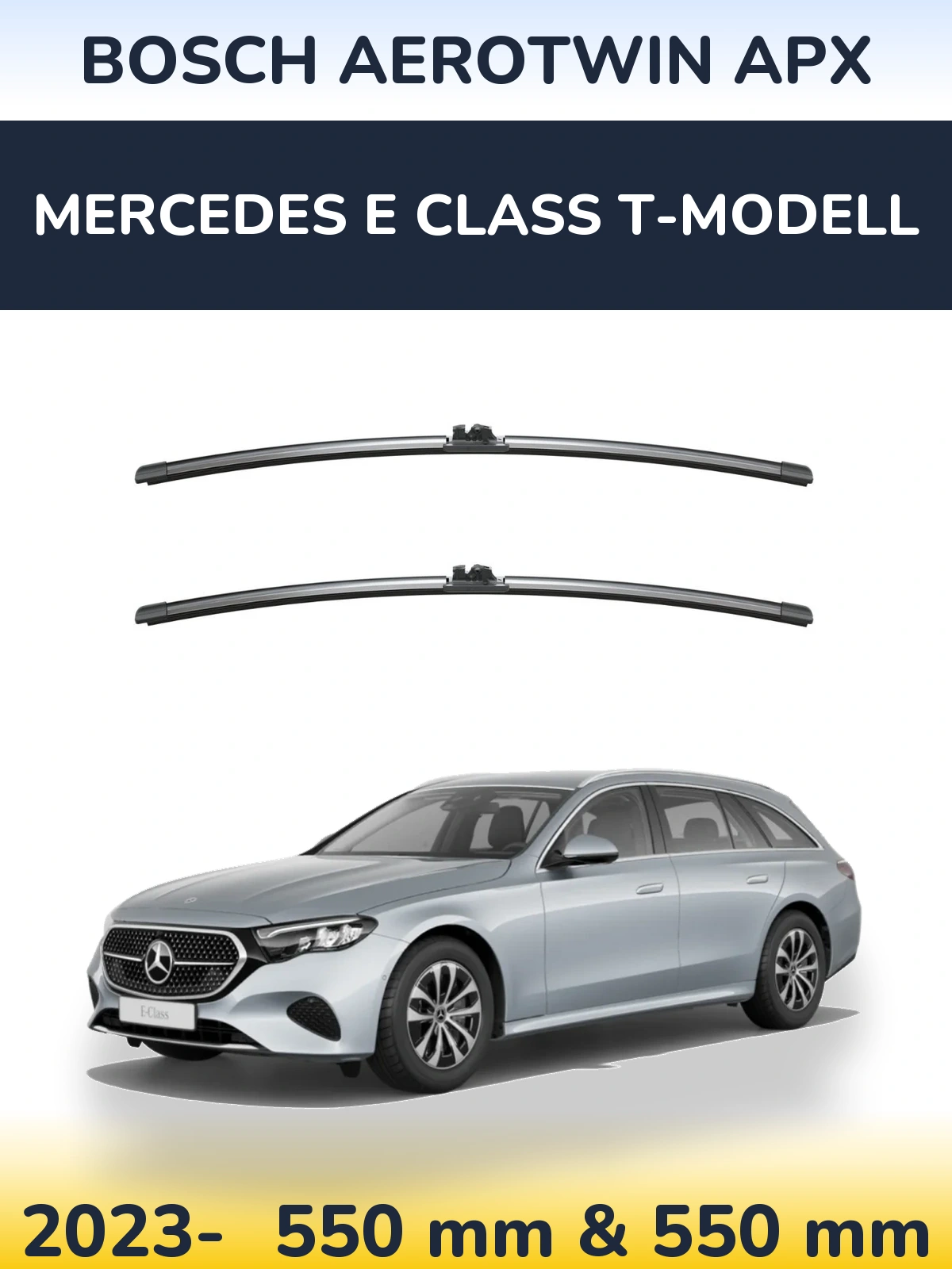 Komplet przednich wycieraczek BOSCH AeroTwin APX 550 & 550 mm do Mercedes Klasa E T-Modell 2023-2026