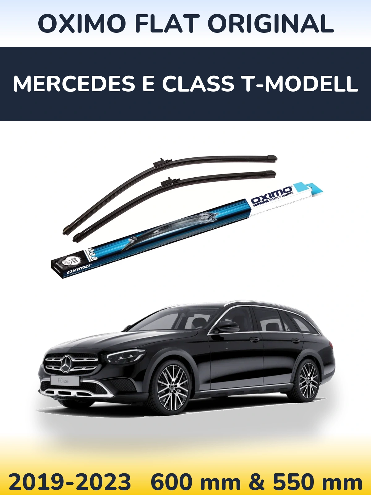 Komplet przednich wycieraczek Oximo Flat Original 600 & 550 mm do Mercedes Klasa E T-Modell 2019-2023