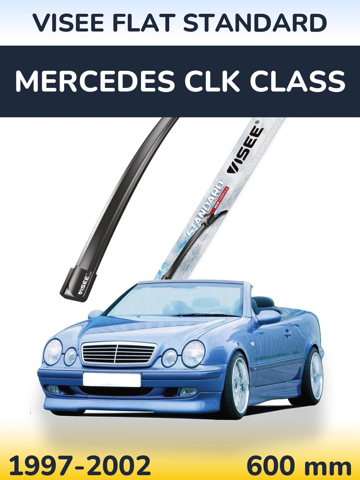 Przednia wycieraczka VISEE FLAT STANDARD 600 mm do Mercedes Klasa CLK 1997-2002