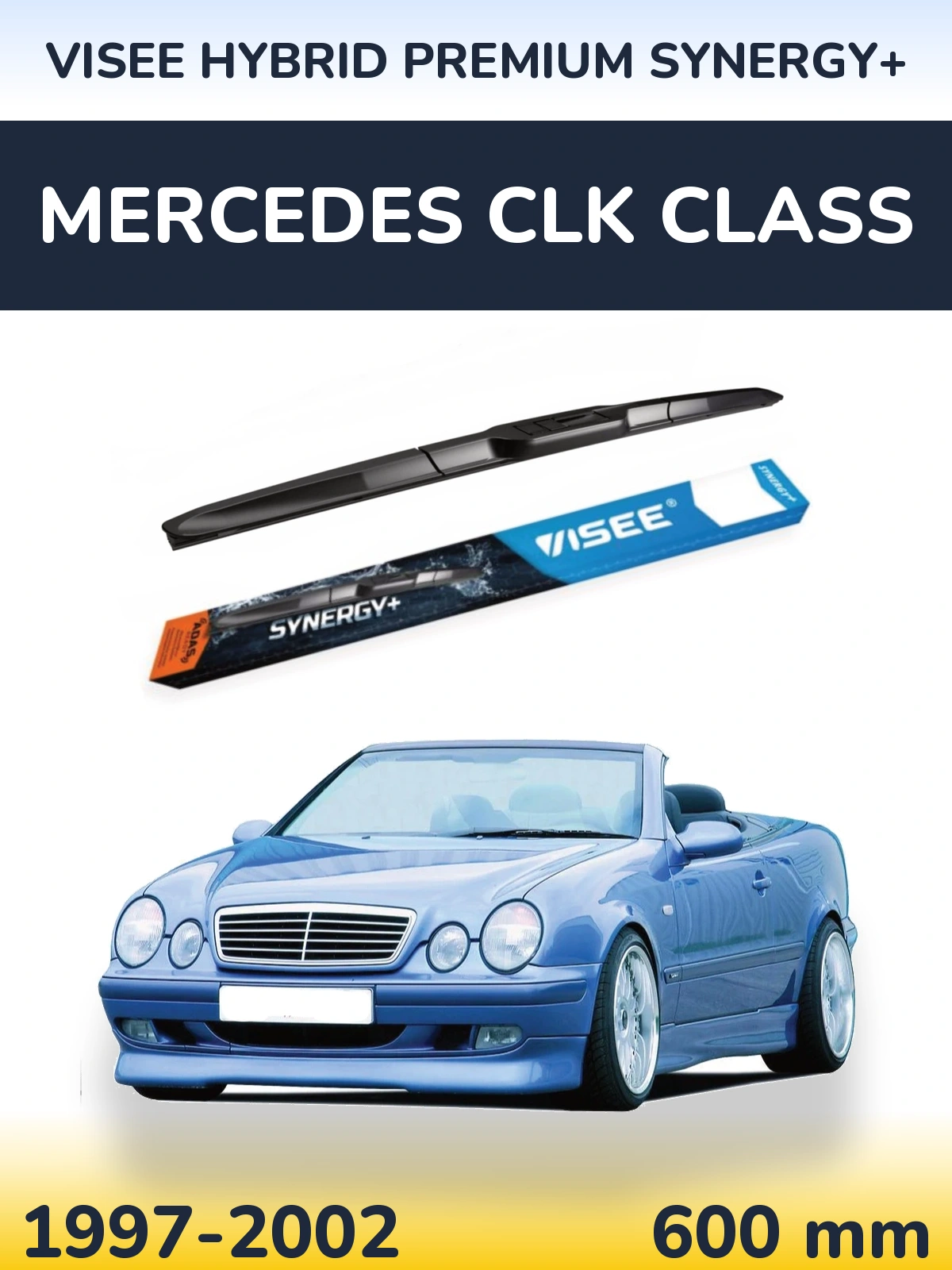 Przednia wycieraczka VISEE HYBRID PREMIUM SYNERGY+ 600 mm do Mercedes Klasa CLK 1997-2002