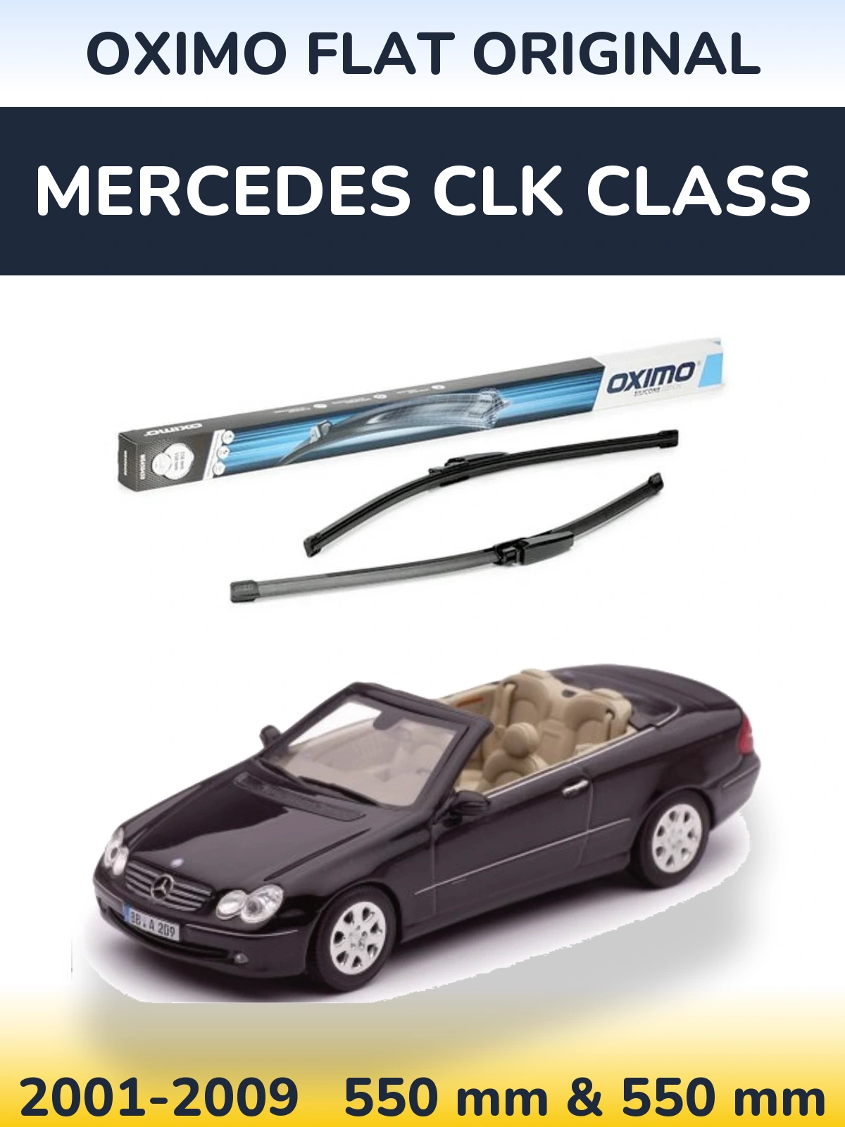 Komplet przednich wycieraczek Oximo Flat Original 550 & 550 mm do Mercedes Klasa CLK 2001-2009