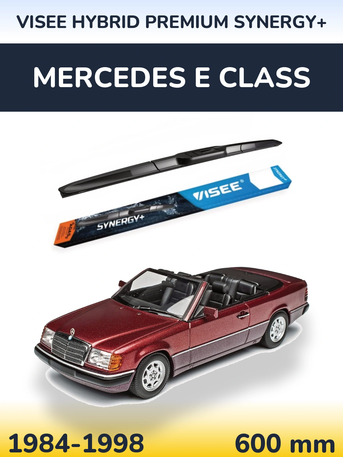 Przednia wycieraczka VISEE HYBRID PREMIUM SYNERGY+ 600 mm do Mercedes Klasa E 1984-1998