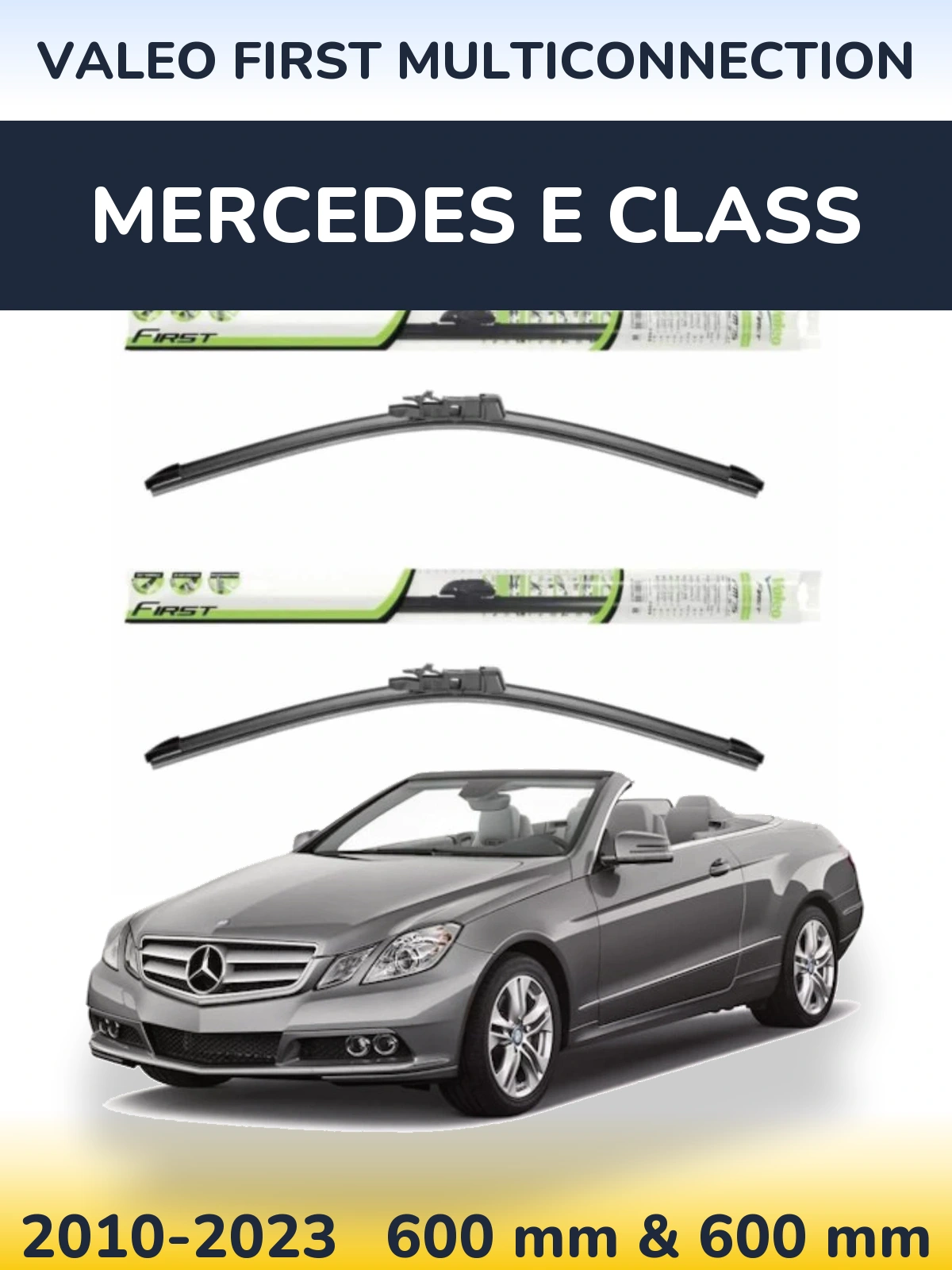 Komplet przednich wycieraczek Valeo First MultiConnection 600 & 600 mm do Mercedes Klasa E 2010-2023