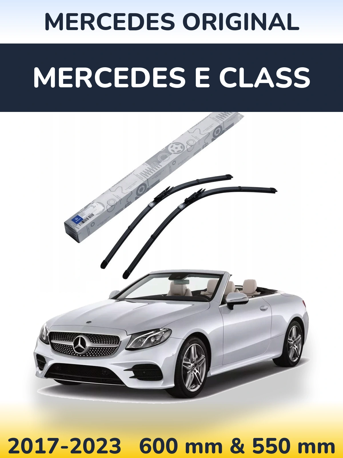 Komplet przednich wycieraczek Mercedes OEM Mercedes Original 600 & 550 mm do Mercedes Klasa E 2017-2023