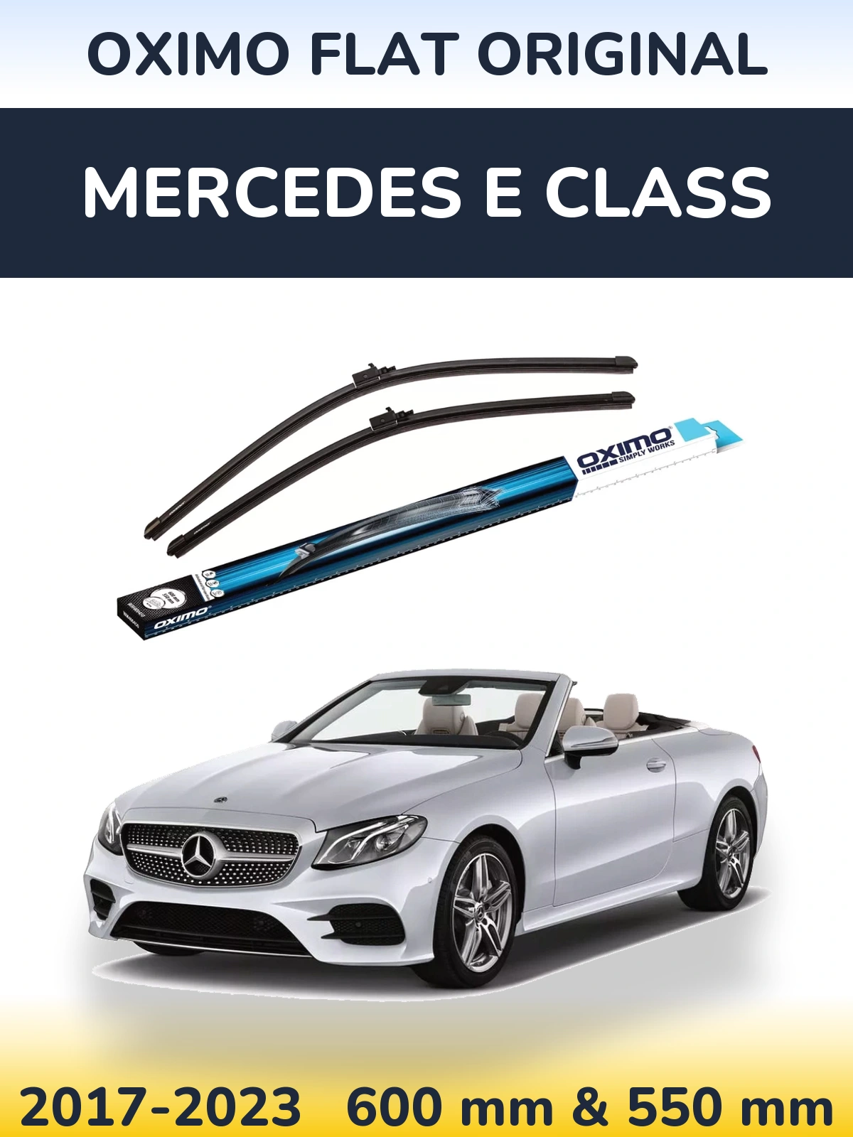 Komplet przednich wycieraczek Oximo Flat Original 600 & 550 mm do Mercedes Klasa E 2017-2023