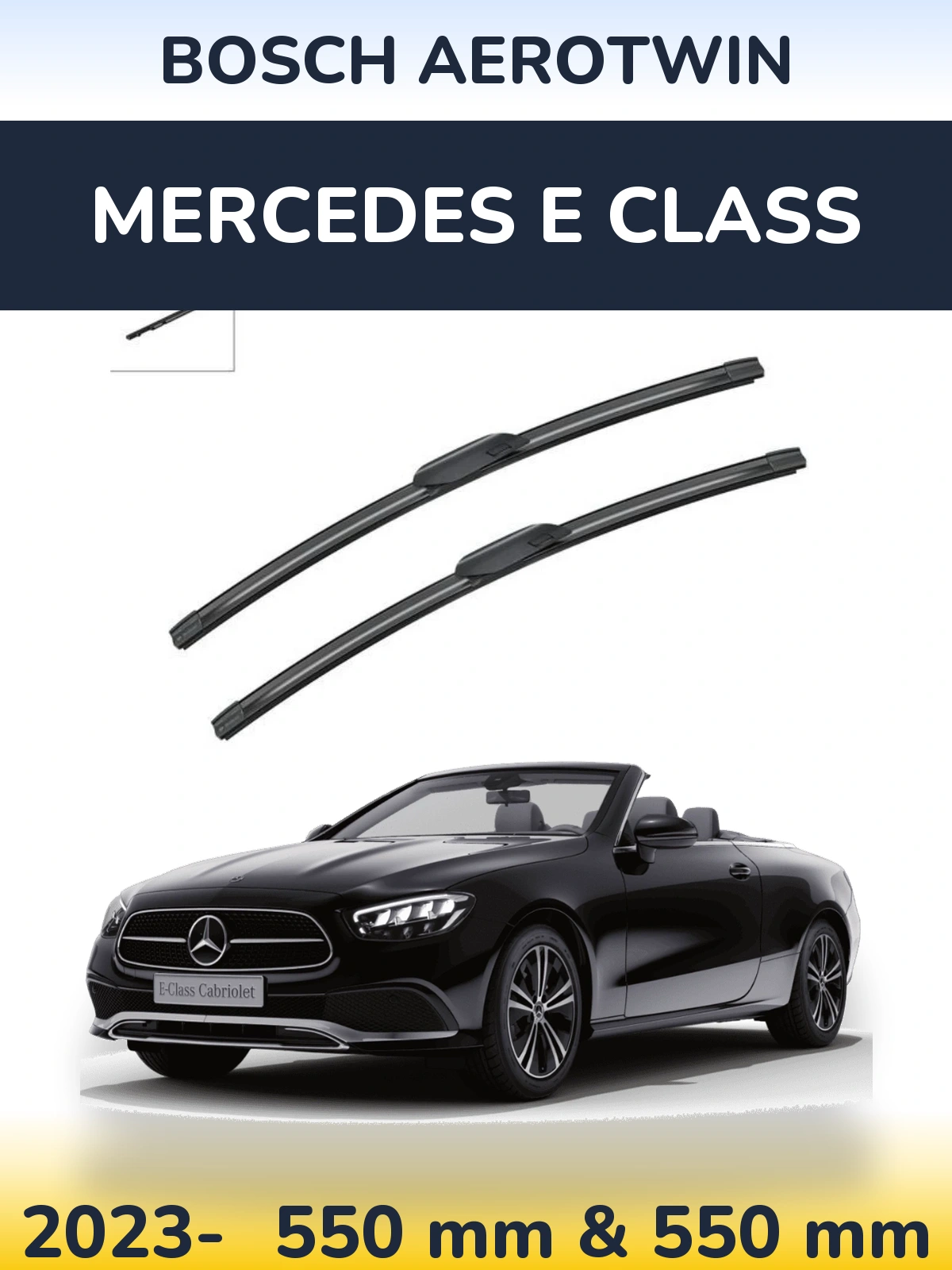Komplet przednich wycieraczek BOSCH AeroTwin 550 & 550 mm do Mercedes Klasa E 2023-2026