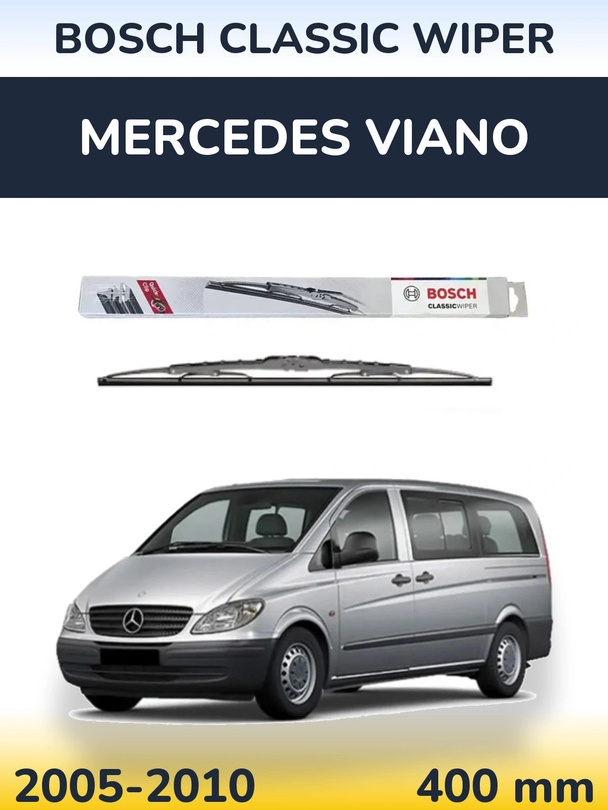 Tylna wycieraczka BOSCH Classic Wiper 400 mm do Mercedes Viano 2005-2010
