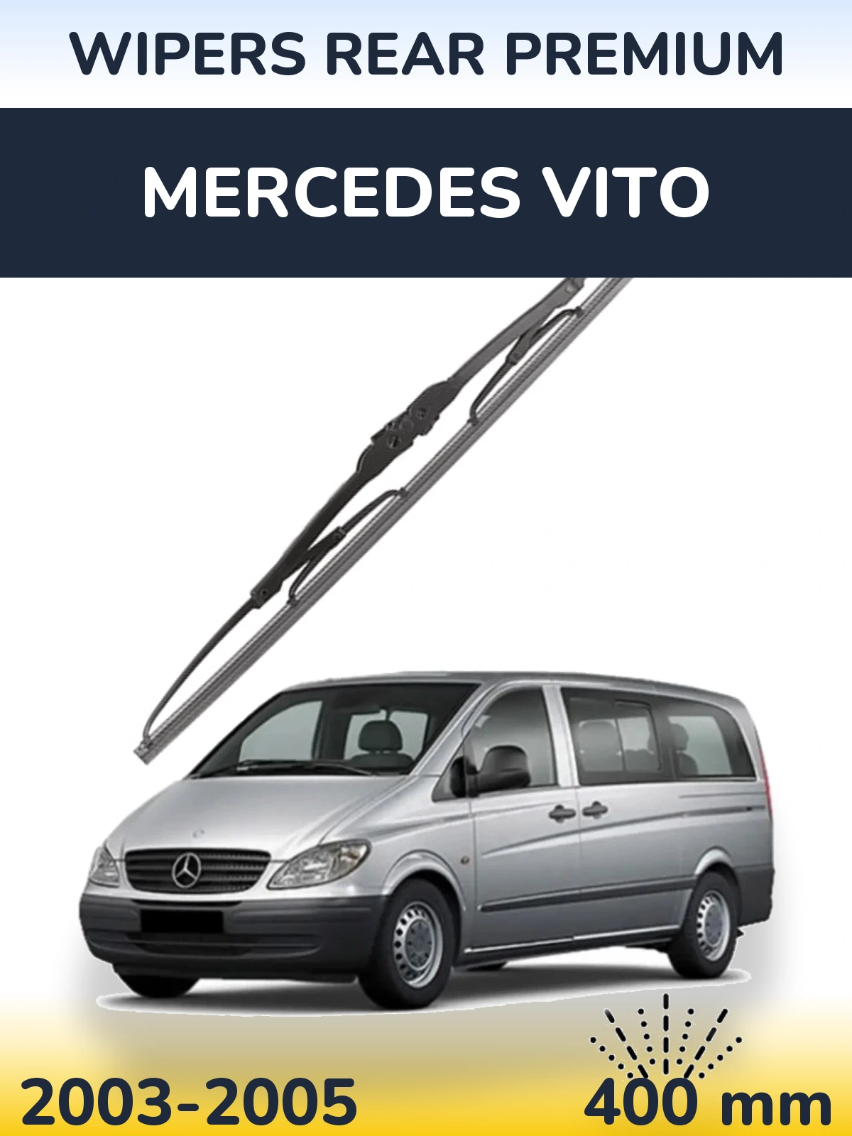 Задний дворник WIPERS REAR PREMIUM 400 мм для Mercedes Vito 2003-2005