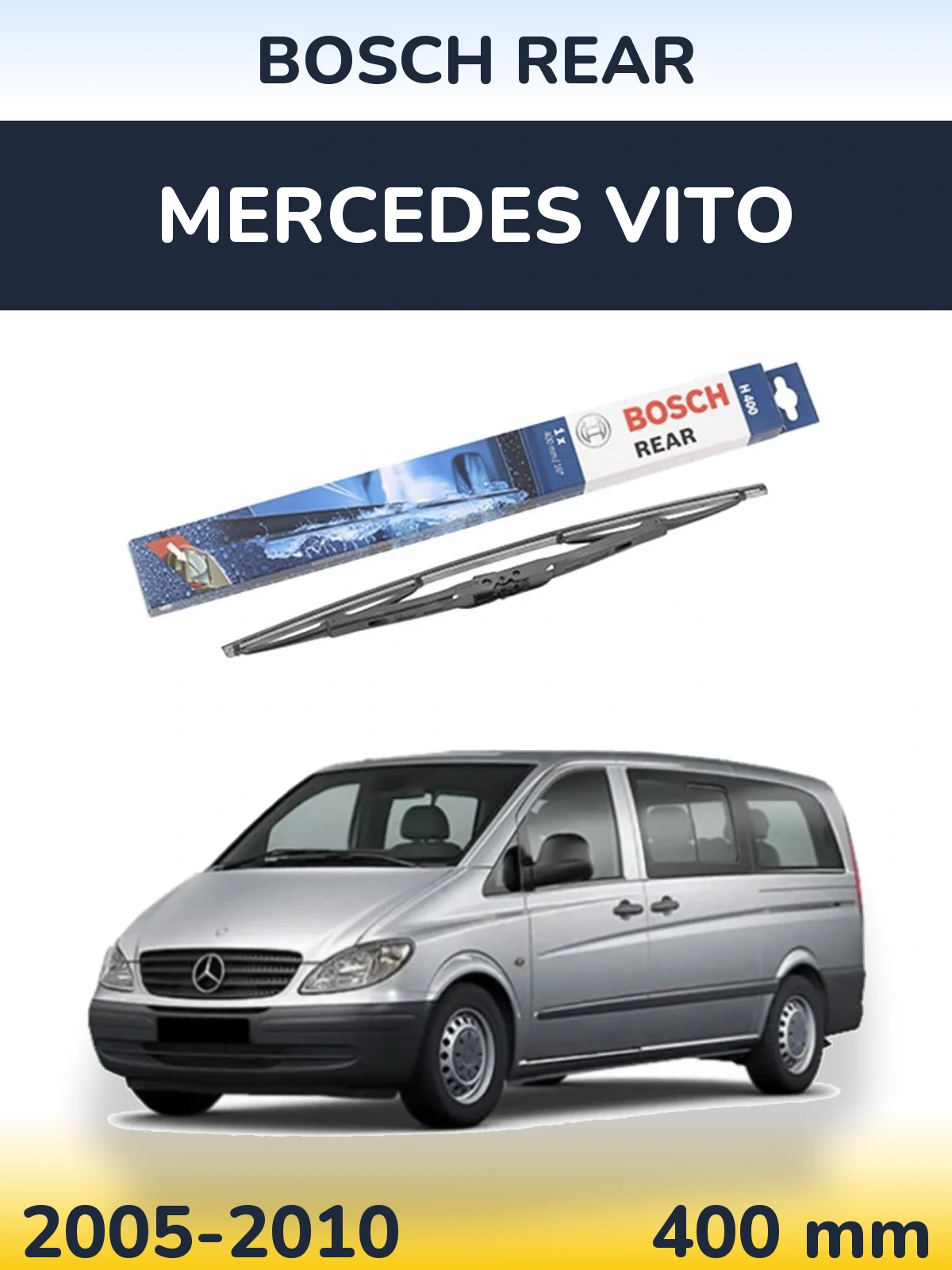 Задний дворник BOSCH Rear 400 мм для Mercedes Vito 2005-2010