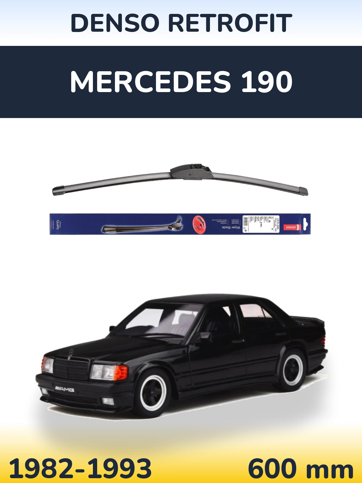 Przednia wycieraczka Denso Retrofit 600 mm do Mercedes 190 1982-1993