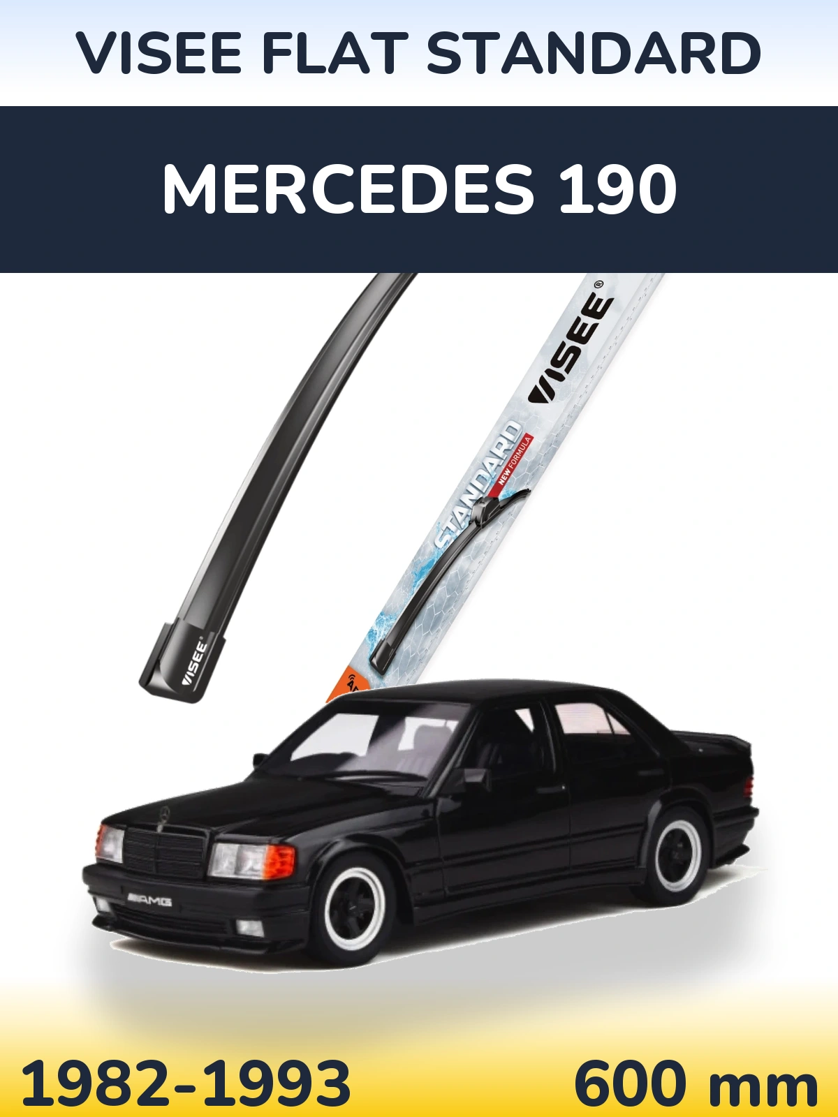 Przednia wycieraczka VISEE FLAT STANDARD 600 mm do Mercedes 190 1982-1993