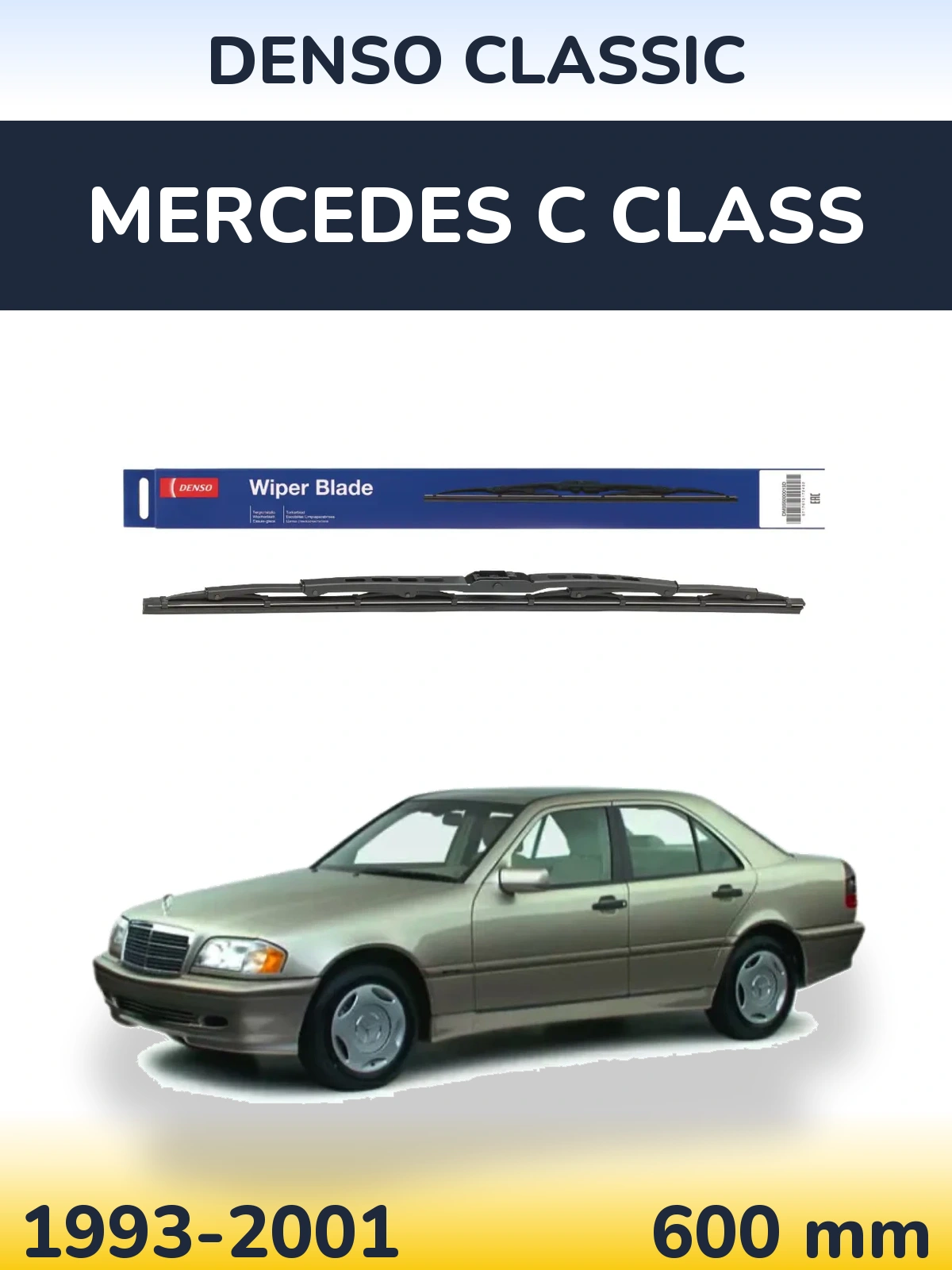Передний дворник Denso Classic 600 мм для Mercedes C Class 1993-2001