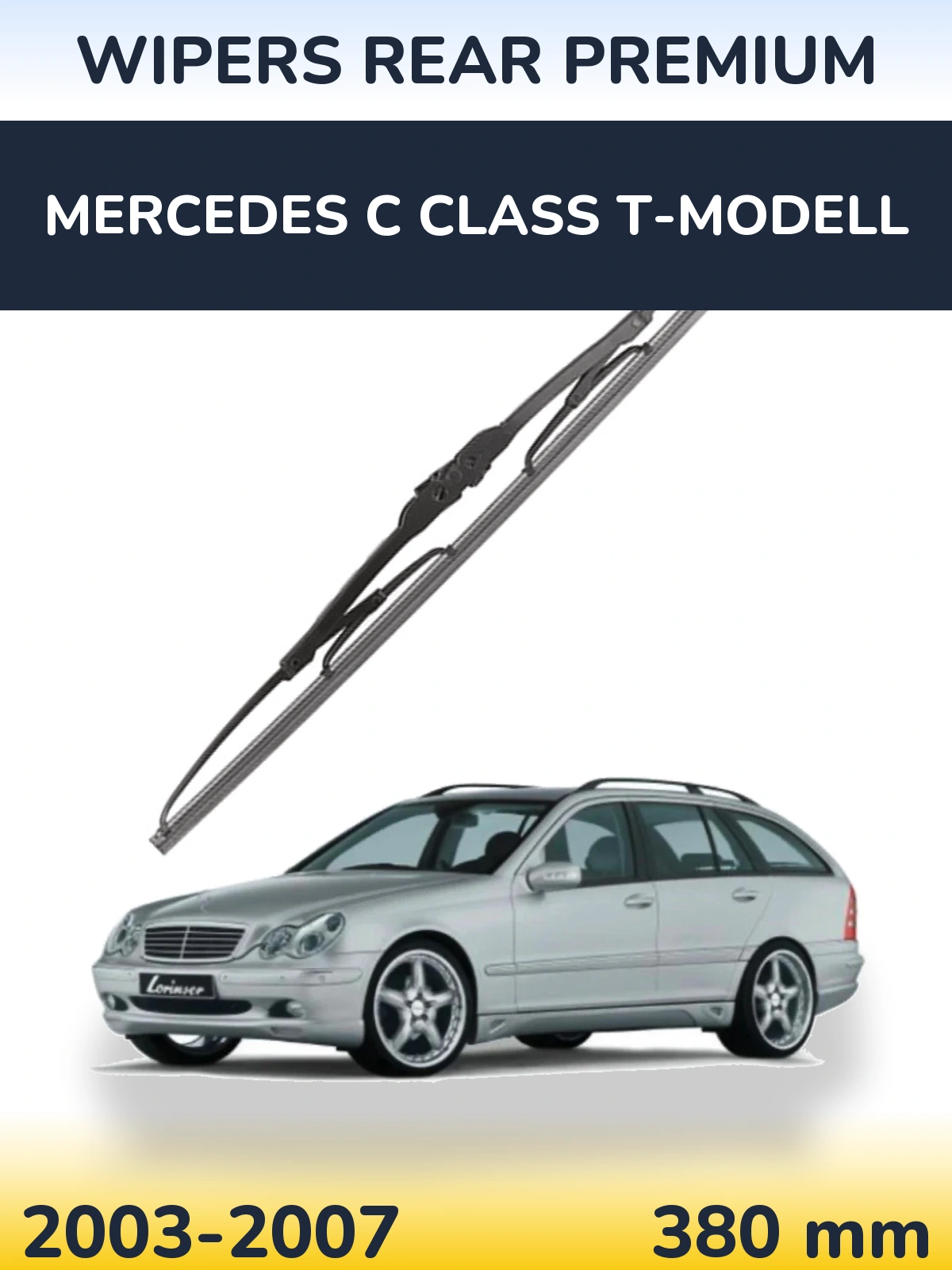 Tylna wycieraczka WIPERS REAR PREMIUM 380 mm do Mercedes Klasa C T-Modell 2003-2007