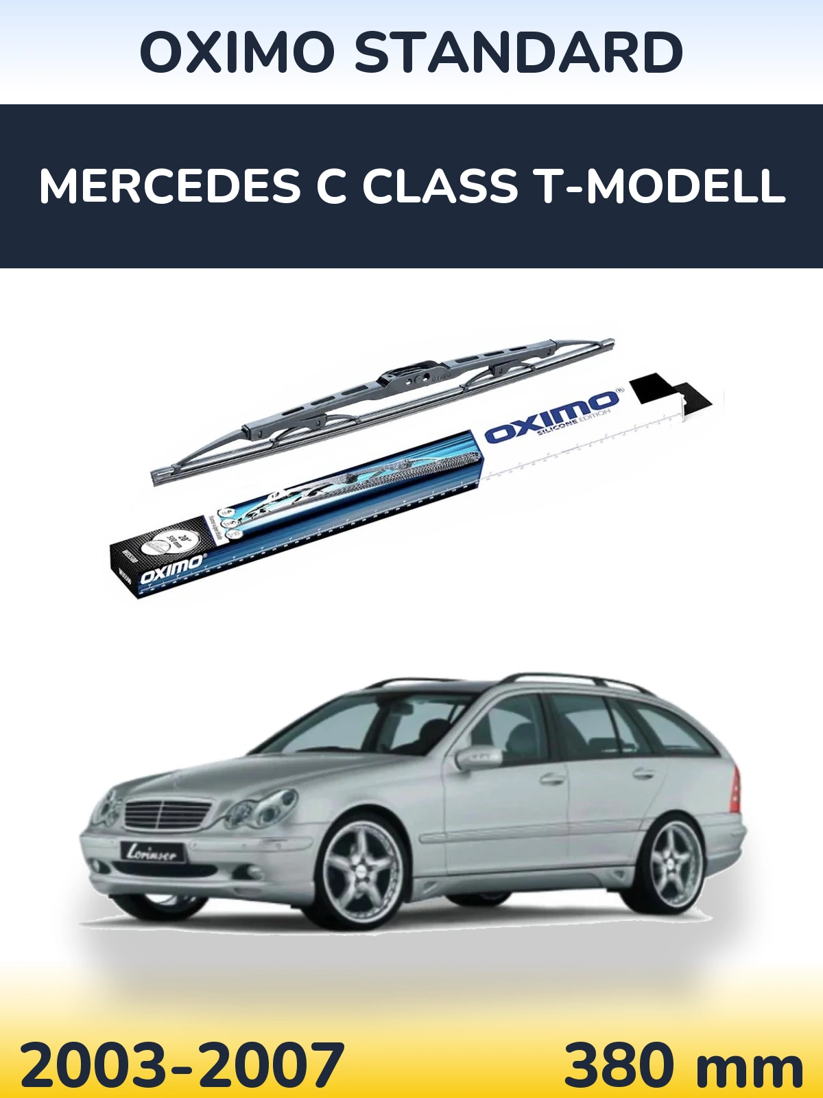 Задний дворник Oximo Standard 375 мм для Mercedes C Class T-Модельl 2003-2007