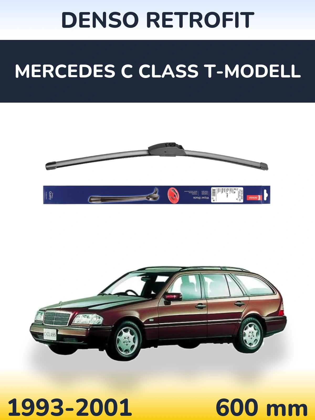 Przednia wycieraczka Denso Retrofit 600 mm do Mercedes Klasa C T-Modell 1993-2001