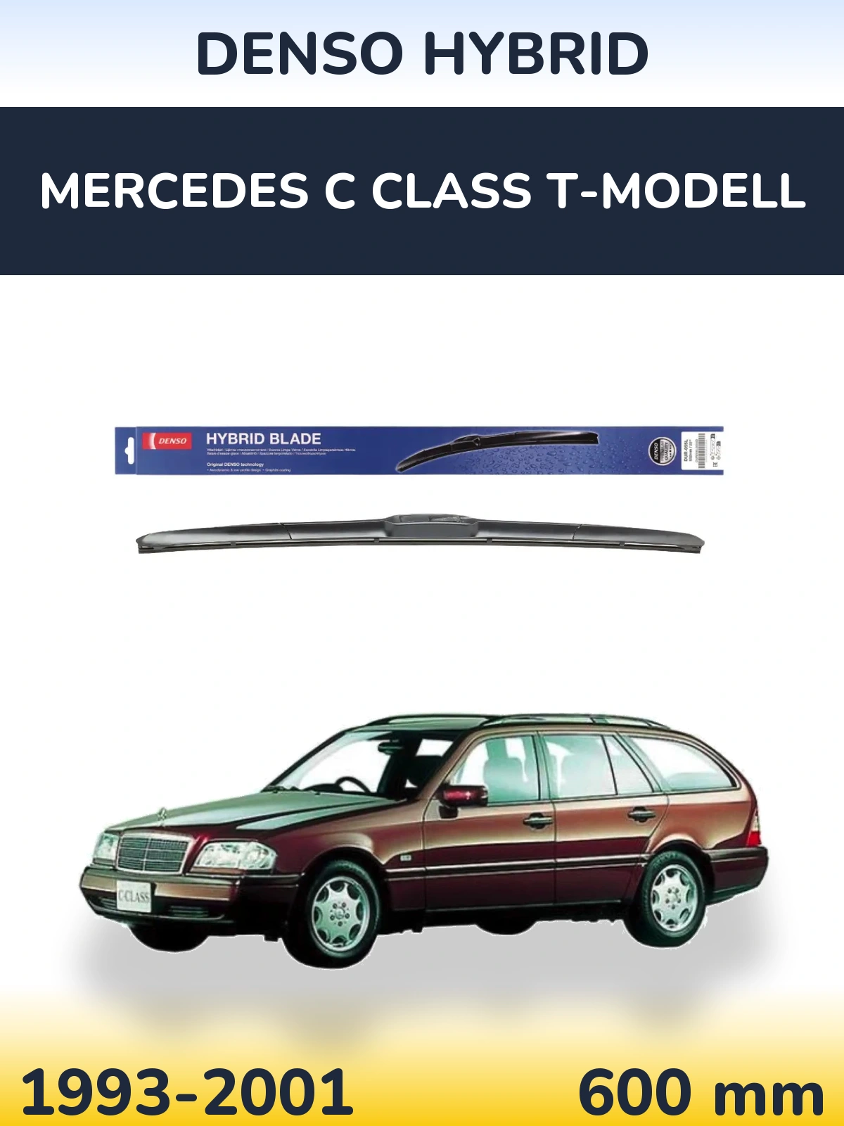 Przednia wycieraczka Denso Hybrid 600 mm do Mercedes Klasa C T-Modell 1993-2001