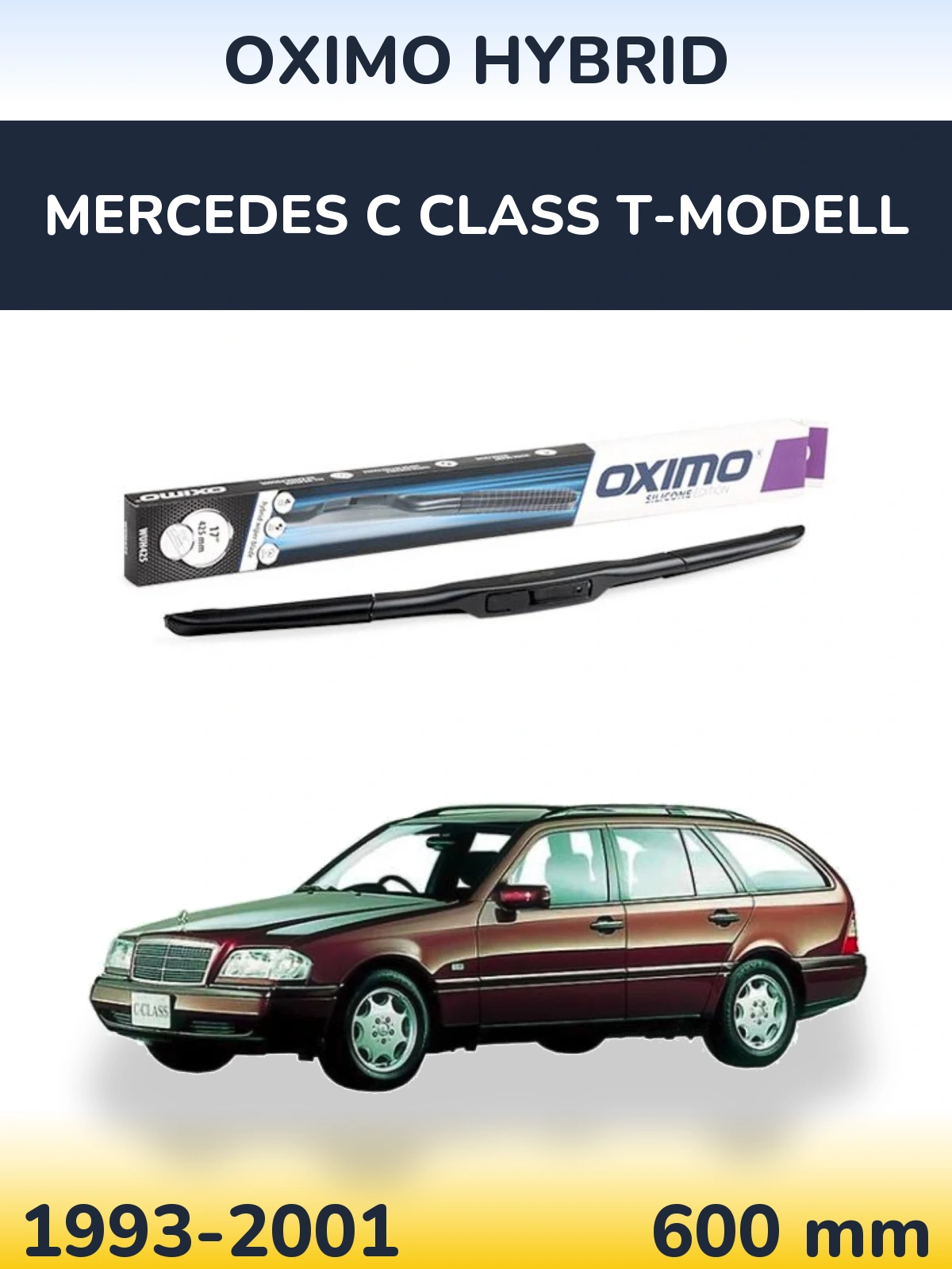 Przednia wycieraczka Oximo Hybrid 600 mm do Mercedes Klasa C T-Modell 1993-2001