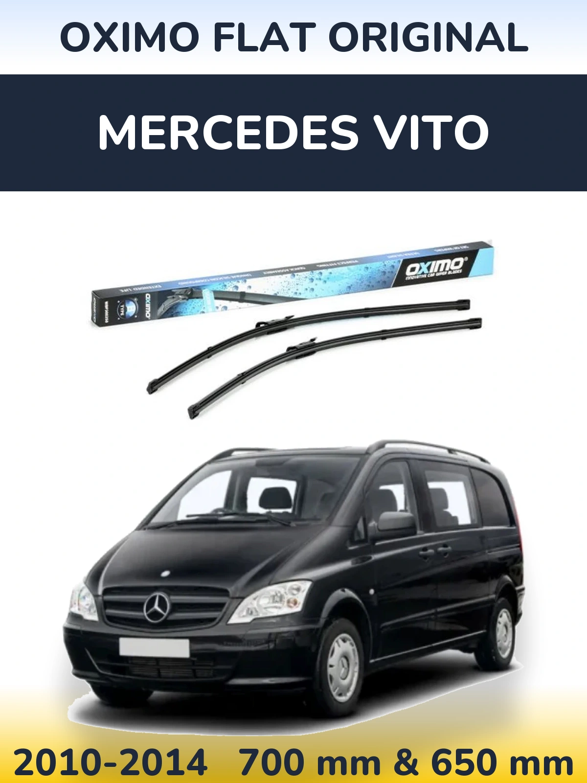 Komplet przednich wycieraczek Oximo Flat Original 700 & 650 mm do Mercedes Vito 2010-2014