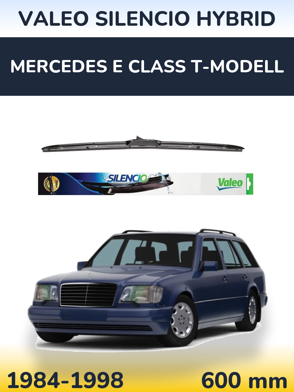 Przednia wycieraczka Valeo Silencio Hybrid 600 mm do Mercedes Klasa E T-Modell 1984-1998
