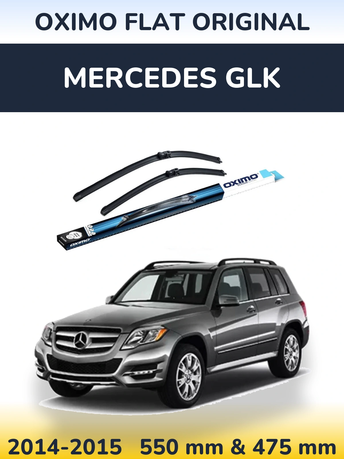 Komplet przednich wycieraczek Oximo Flat Original 550 & 500 mm do Mercedes GLK 2014-2015