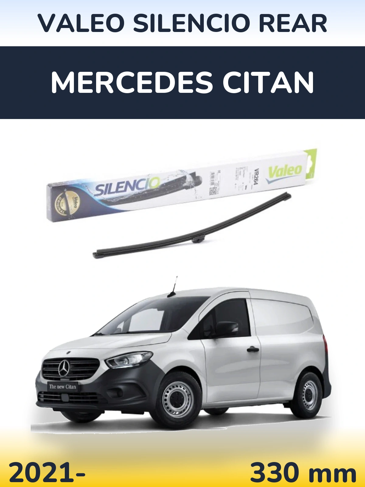 Rear wiper blade Valeo Silencio Rear 320 mm for Mercedes Citan 2021-2026