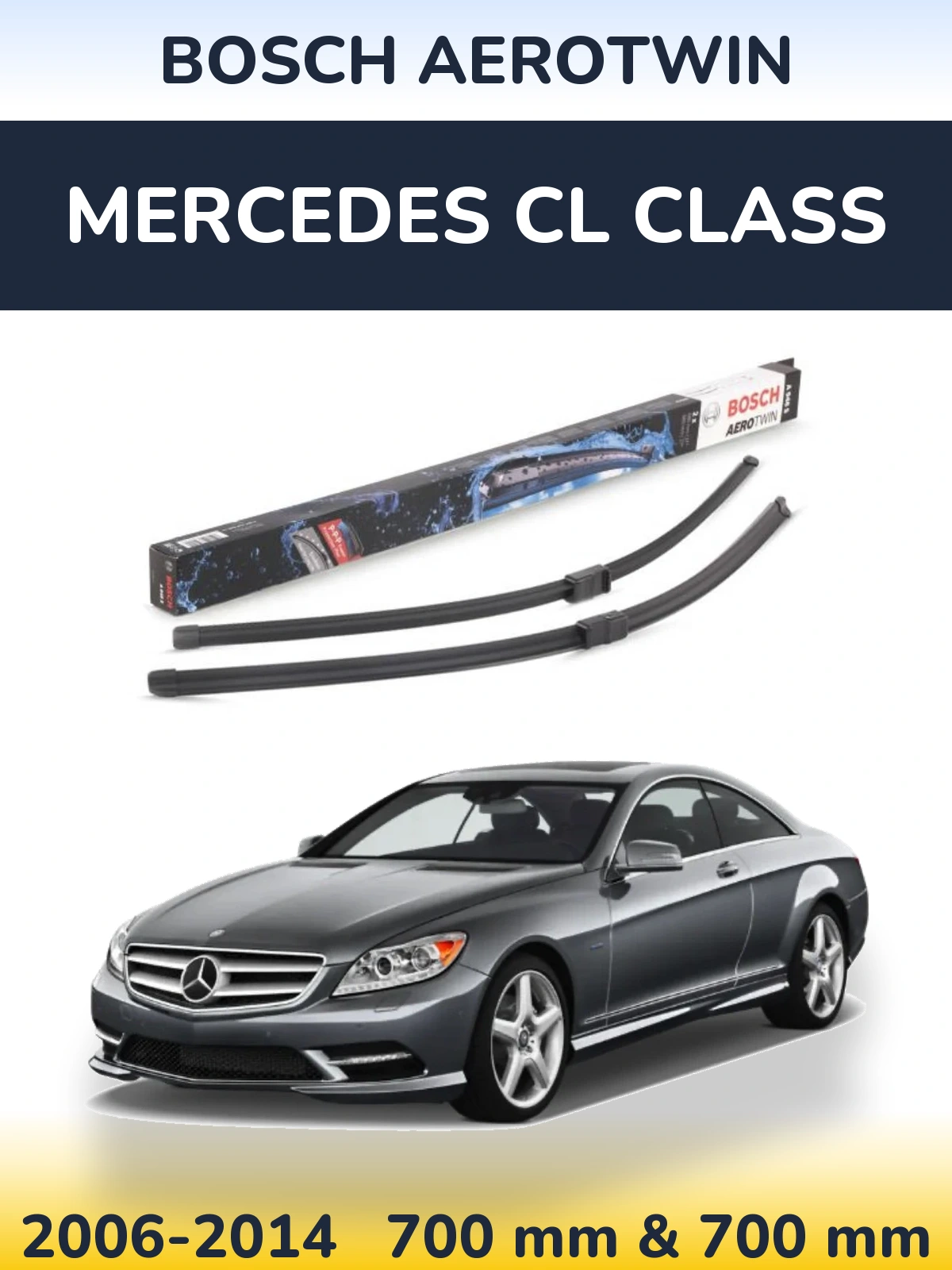 Komplet przednich wycieraczek BOSCH AeroTwin 680 & 680 mm do Mercedes Klasa CL 2006-2014
