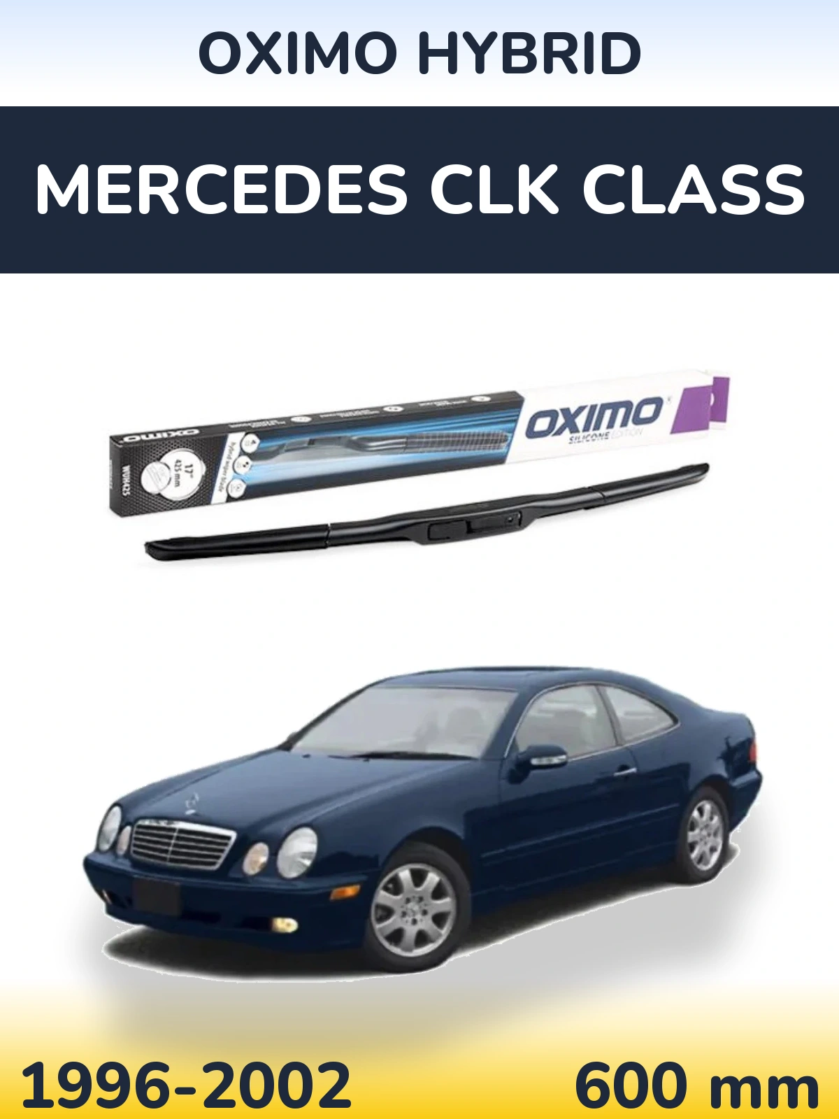Przednia wycieraczka Oximo Hybrid 600 mm do Mercedes Klasa CLK 1996-2002