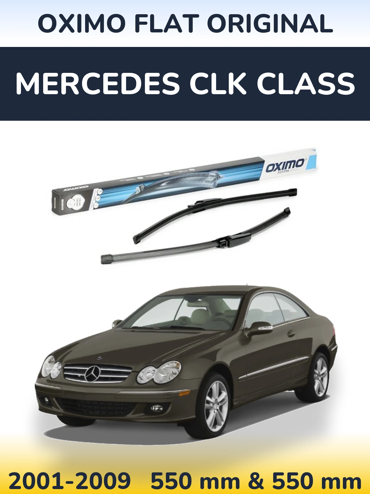 Komplet przednich wycieraczek Oximo Flat Original 550 & 550 mm do Mercedes Klasa CLK 2001-2009