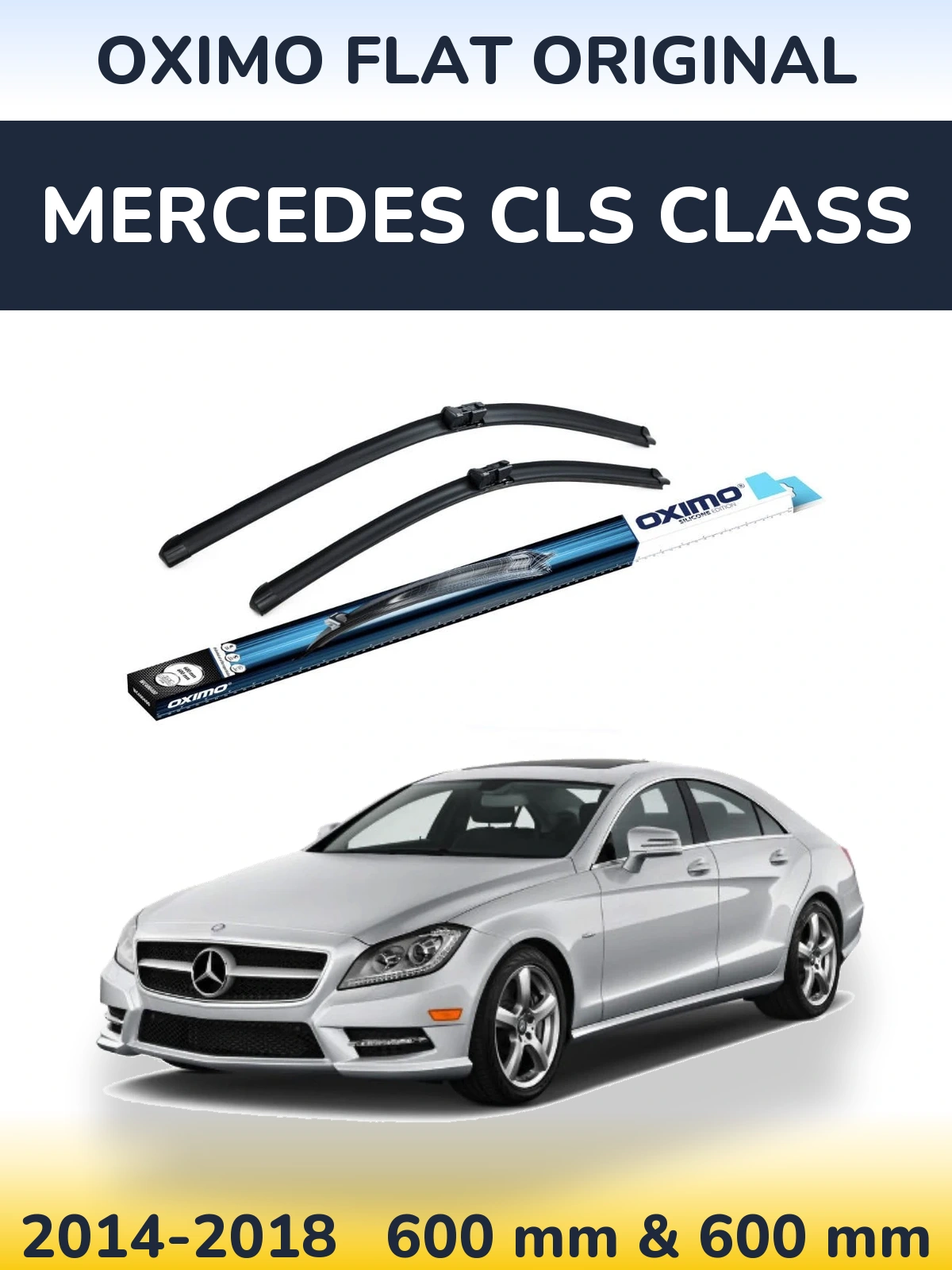 Komplet przednich wycieraczek Oximo Flat Original 600 & 600 mm do Mercedes Klasa CLS 2014-2018