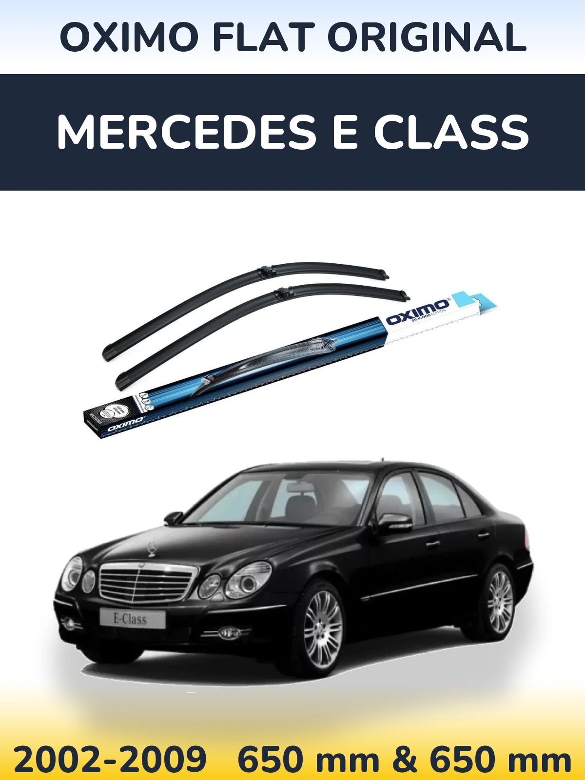 Комплект передних дворников Oximo Flat Original 650 & 650 мм для Mercedes E Class 2002-2009