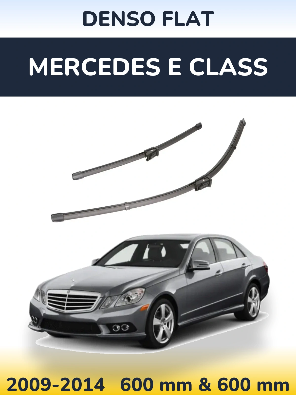 Komplet przednich wycieraczek Denso Flat 600 & 600 mm do Mercedes Klasa E 2009-2014