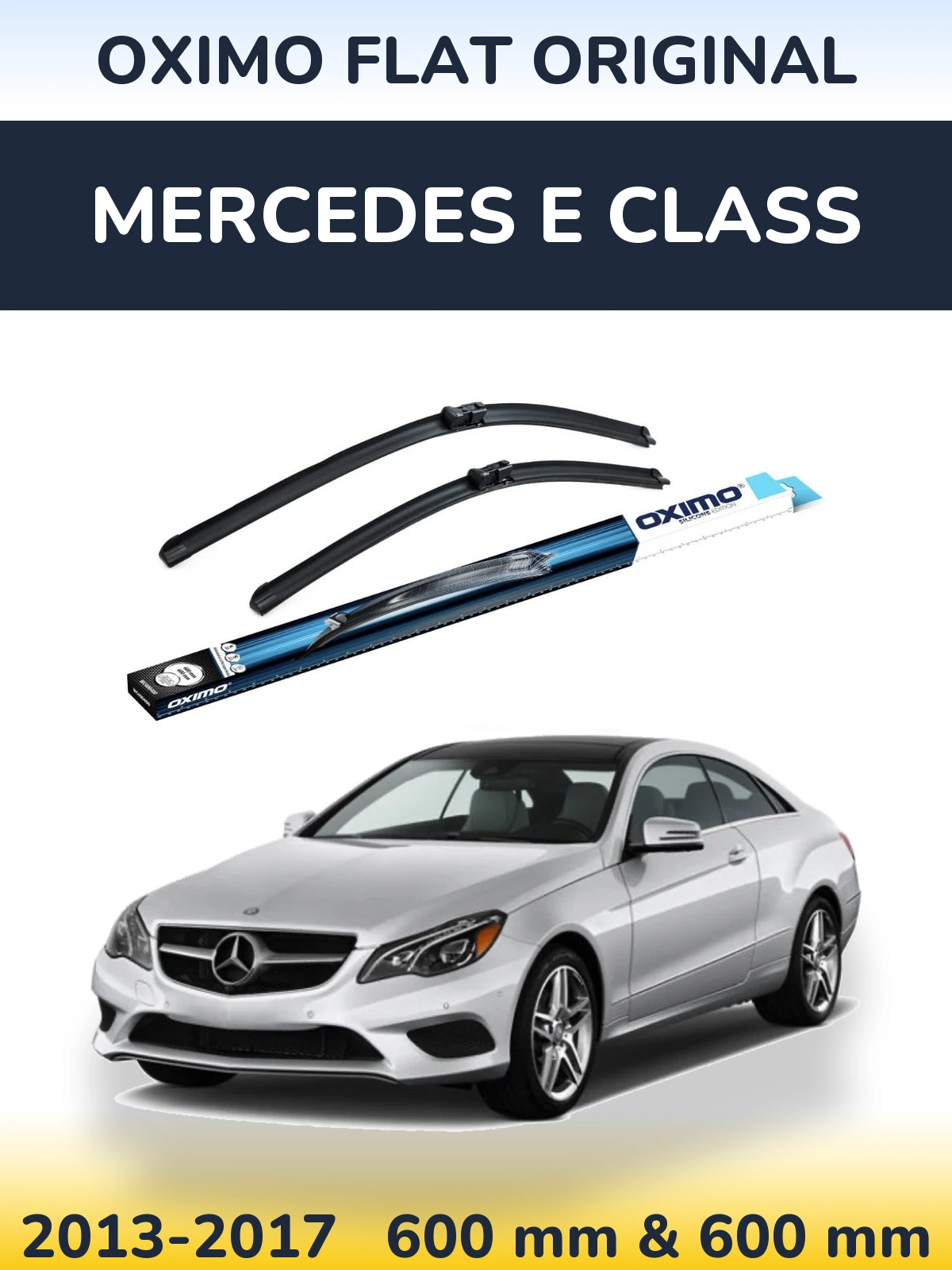 Комплект передних дворников Oximo Flat Original 600 & 600 мм для Mercedes E Class 2013-2017