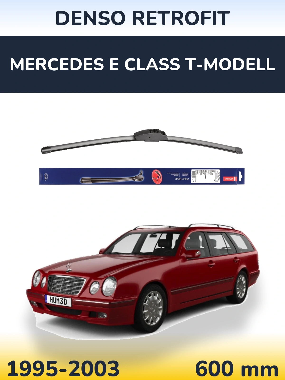 Передний дворник Denso Retrofit 600 мм для Mercedes E Class T-Модельl 1995-2003