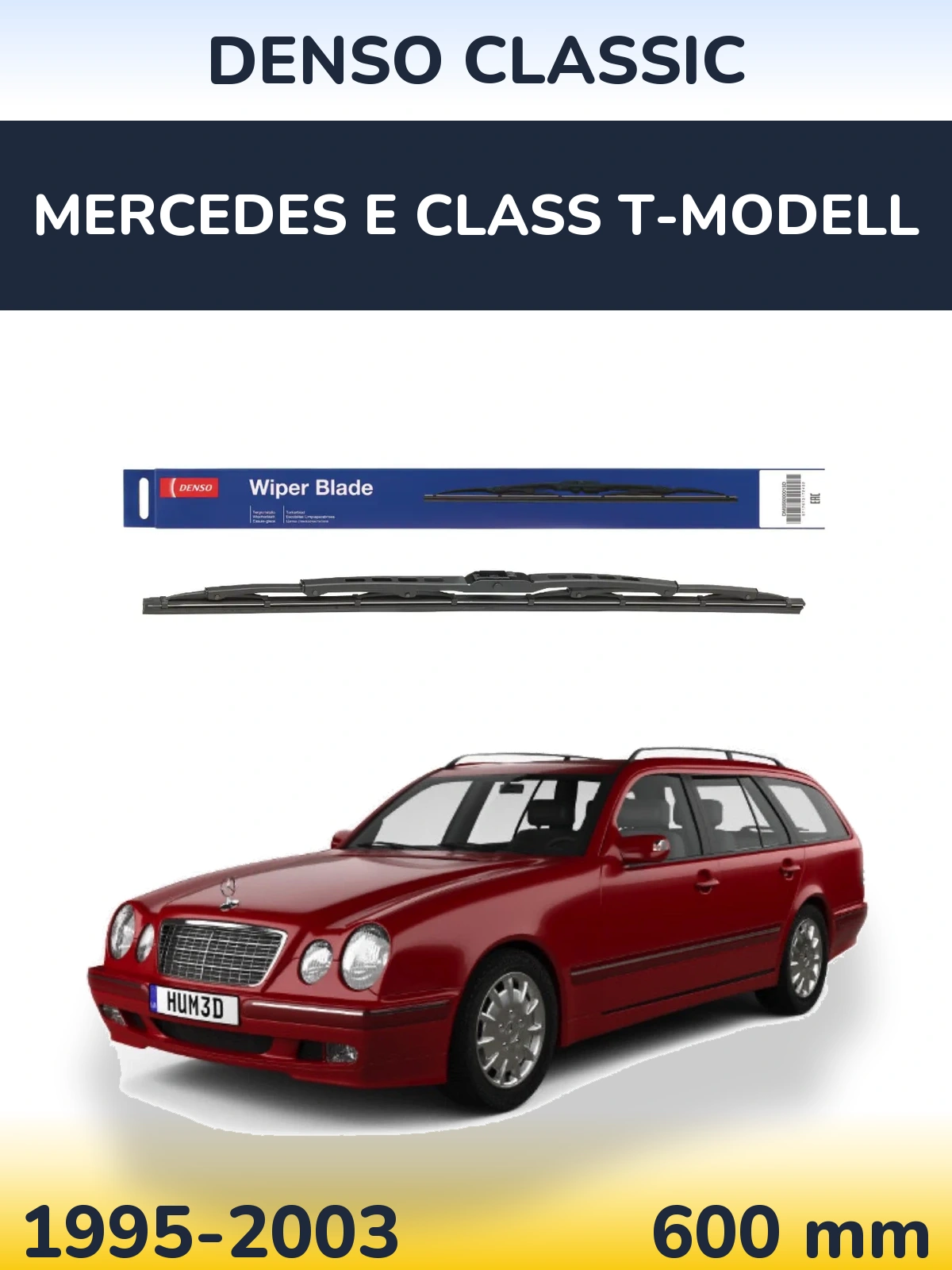 Przednia wycieraczka Denso Classic 600 mm do Mercedes Klasa E T-Modell 1995-2003
