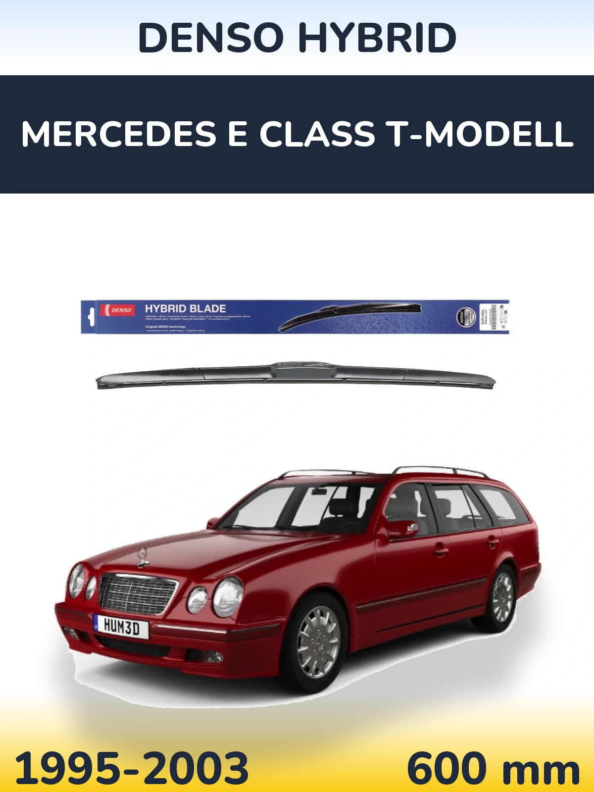 Передний дворник Denso Hybrid 600 мм для Mercedes E Class T-Модельl 1995-2003