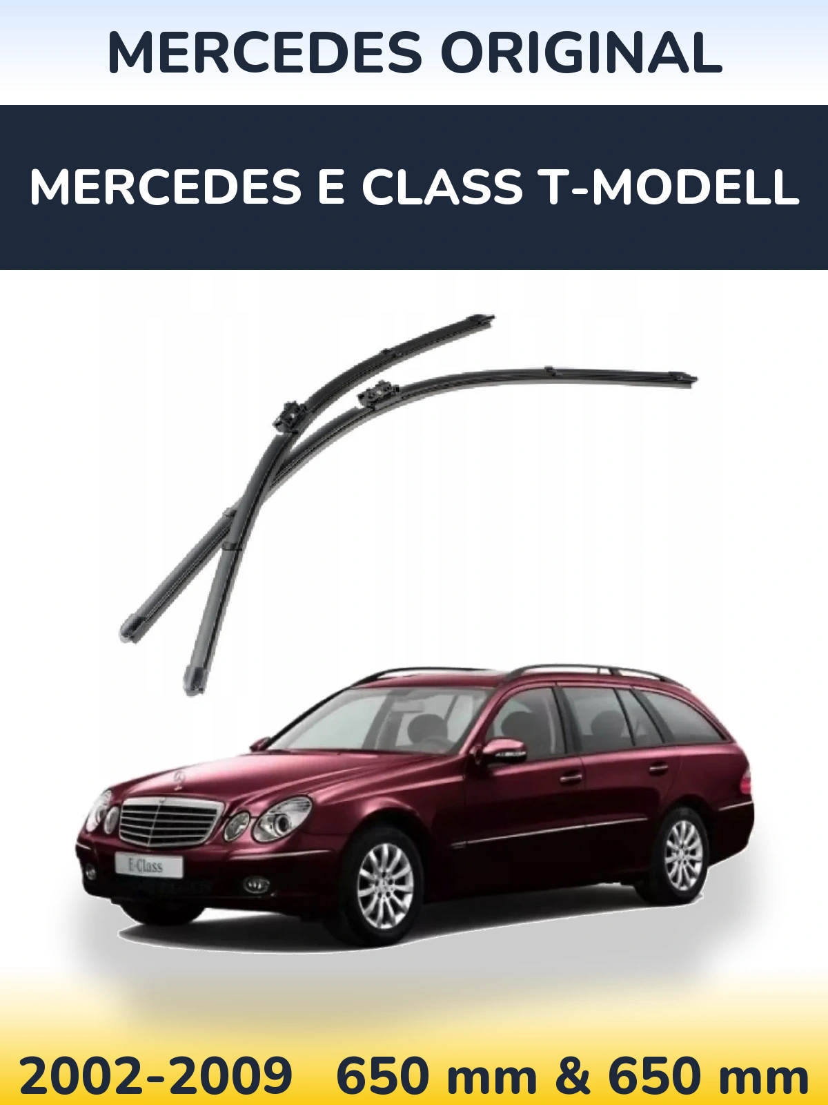 Komplet przednich wycieraczek Mercedes OEM Mercedes Original 650 & 650 mm do Mercedes Klasa E T-Modell 2002-2009