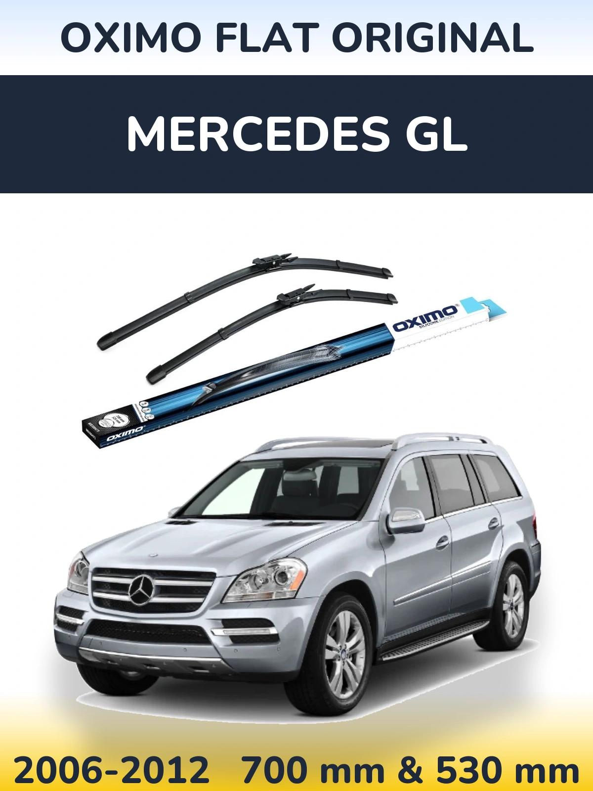 Комплект передних дворников Oximo Flat Original 700 & 530 мм для Mercedes GL 2006-2012