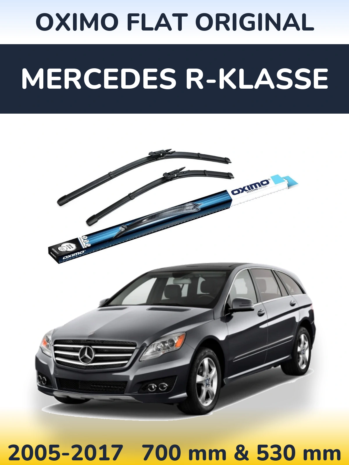 Komplet przednich wycieraczek Oximo Flat Original 700 & 530 mm do Mercedes R-Klasse 2005-2017