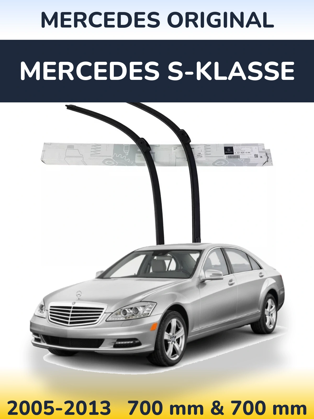 Komplet przednich wycieraczek Mercedes OEM Mercedes Original 680 & 680 mm do Mercedes S-Klasse 2005-2013