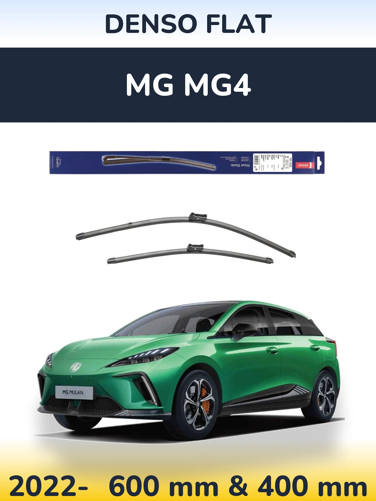 Комплект передних дворников Denso Flat 600 & 400 мм для MG MG4 2022-2026