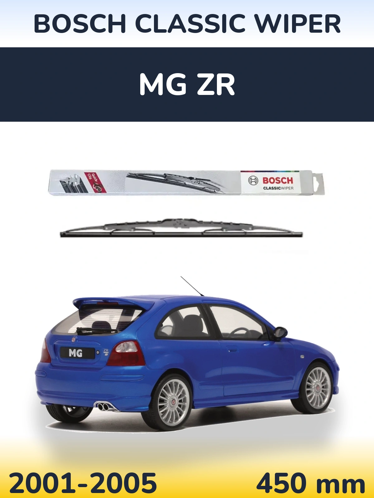 Задний дворник BOSCH Classic Wiper 450 мм для MG ZR 2001-2005