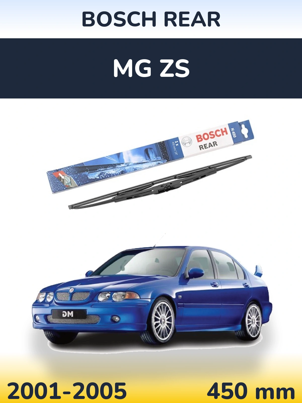 Задний дворник BOSCH Rear 450 мм для MG ZS 2001-2005