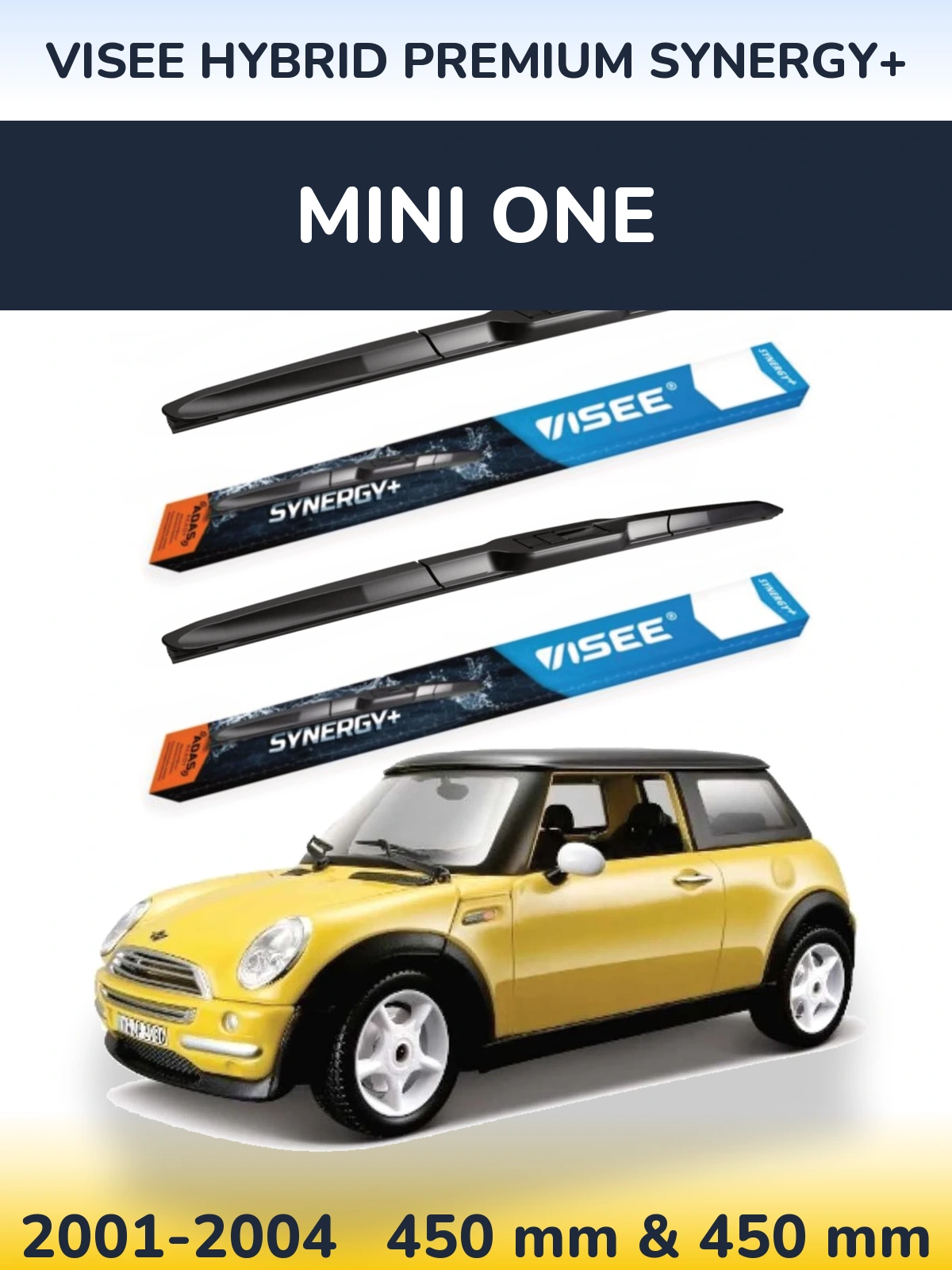 Комплект передних дворников VISEE HYBRID PREMIUM SYNERGY+ 450 & 450 мм для MINI One 2001-2004