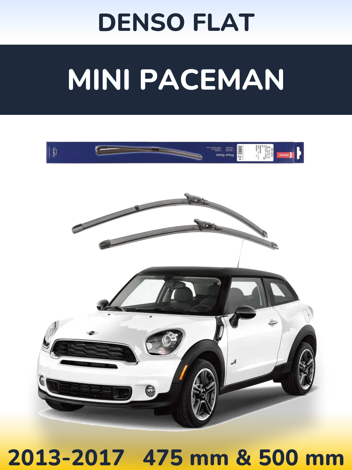Комплект передних дворников Denso Flat 475 & 500 мм для MINI Paceman 2013-2017