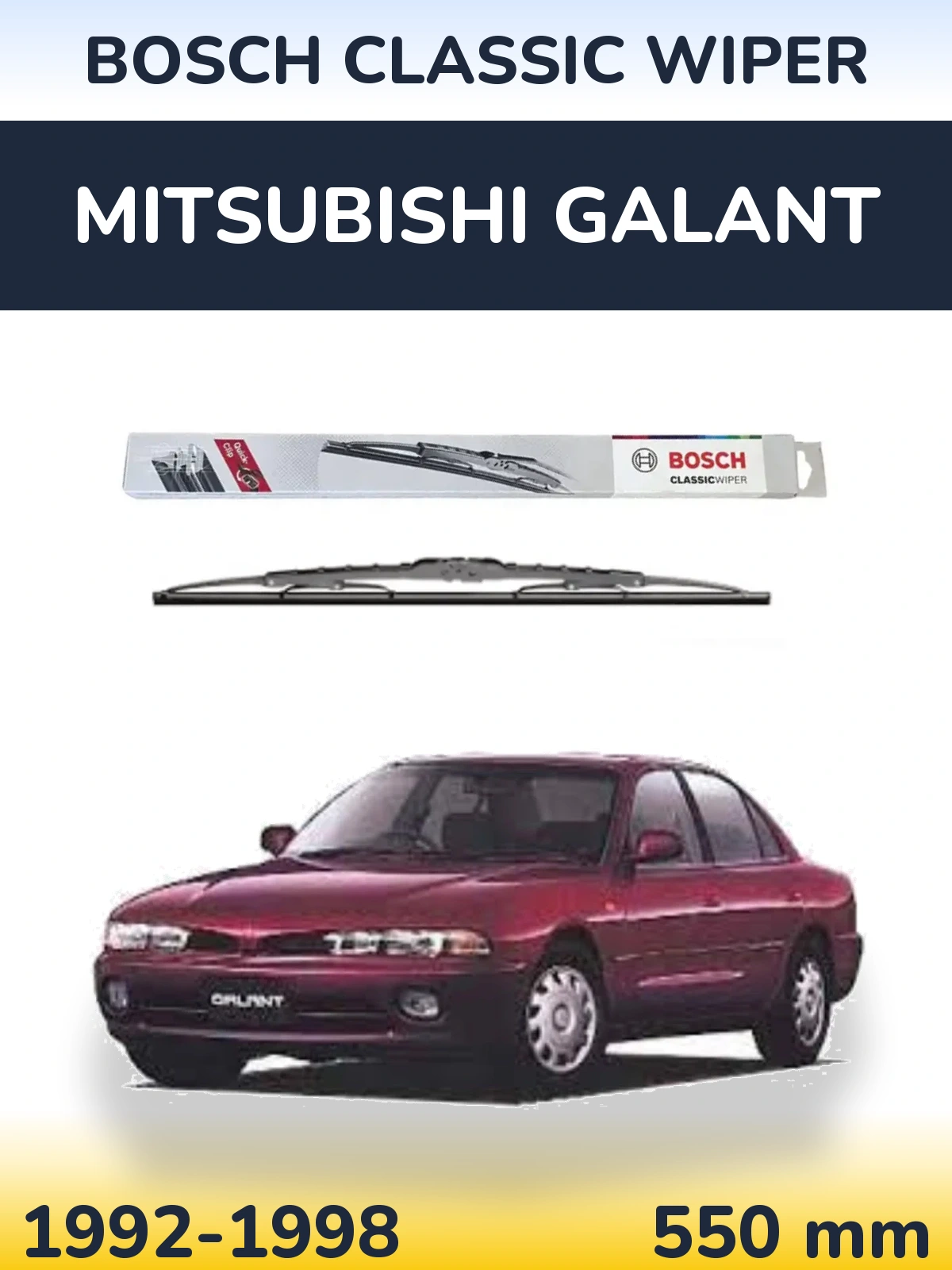 Tylna wycieraczka BOSCH Classic Wiper 550 mm do Mitsubishi Galant 1992-1998
