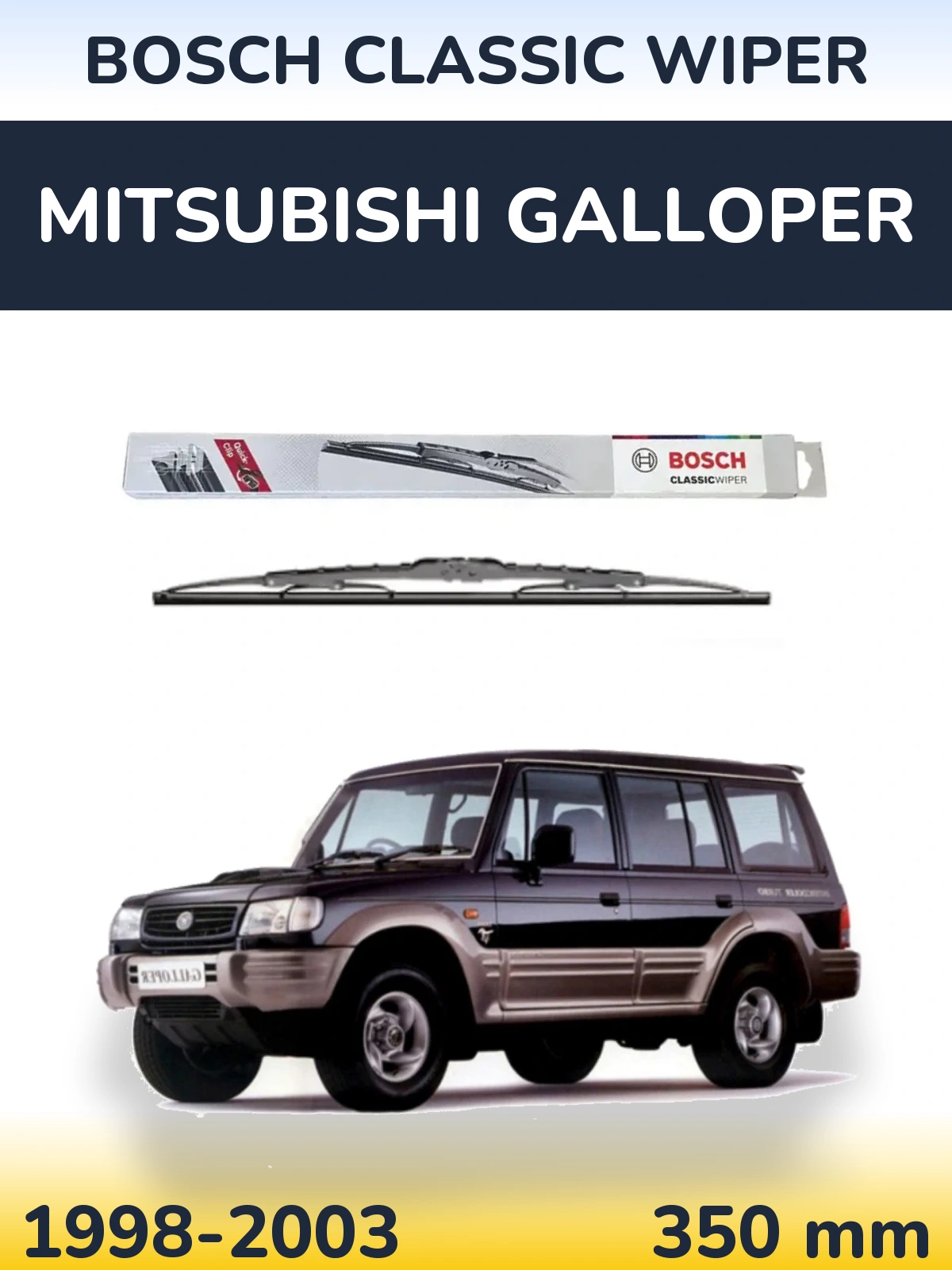 Tylna wycieraczka BOSCH Classic Wiper 340 mm do Mitsubishi Galloper 1998-2003