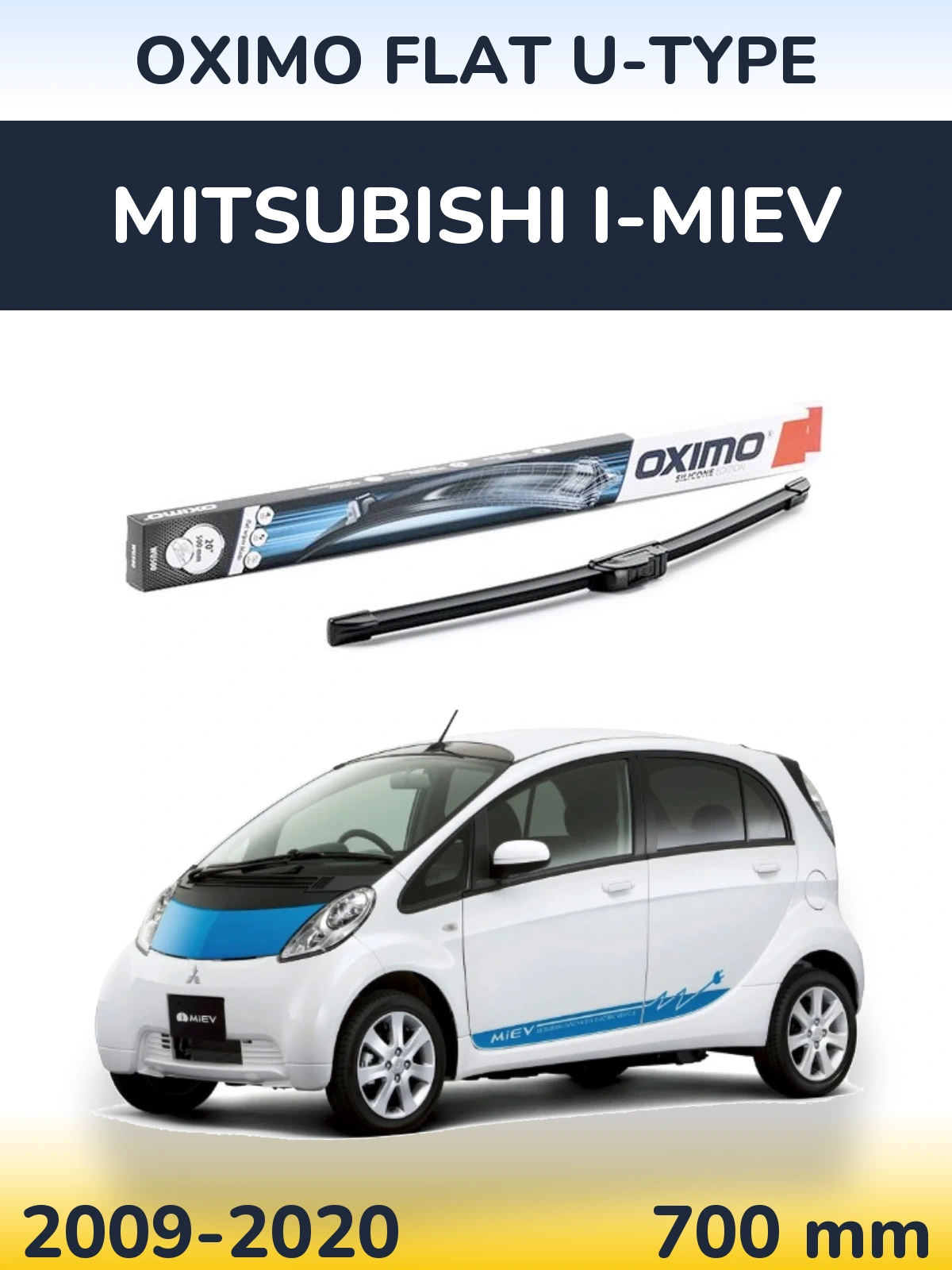 Przednia wycieraczka Oximo Flat U-type 700 mm do Mitsubishi i-MiEV 2009-2020