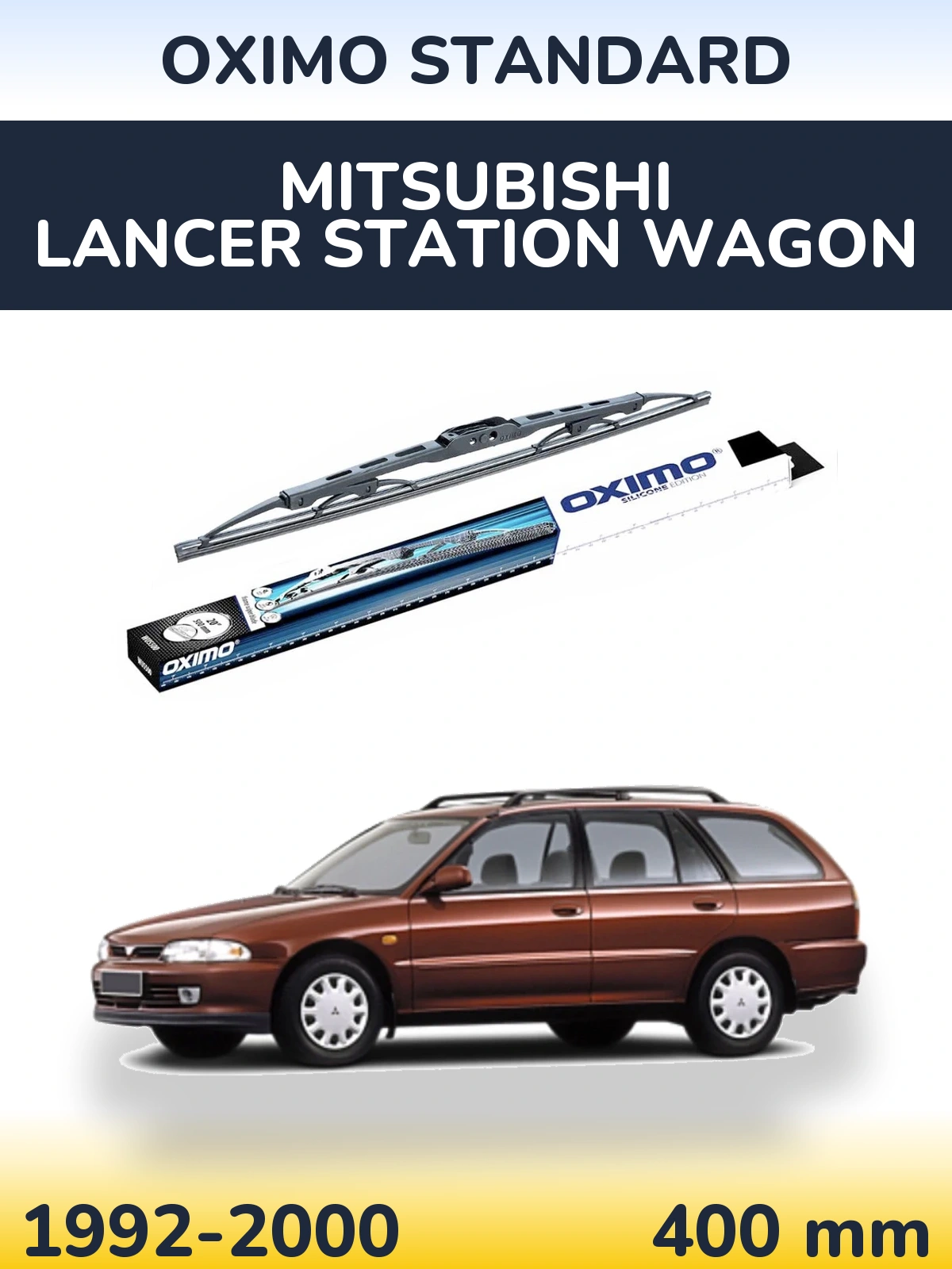 Tylna wycieraczka Oximo Standard 400 mm do Mitsubishi Lancer Station Wagon 1992-2000