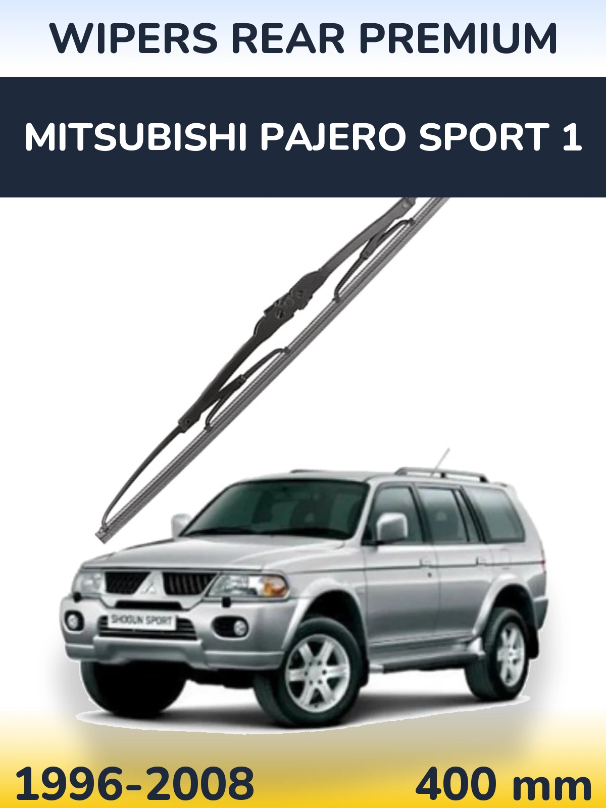 Rear wiper blade WIPERS REAR PREMIUM 400 mm for Mitsubishi Pajero Sport 1 1996-2008